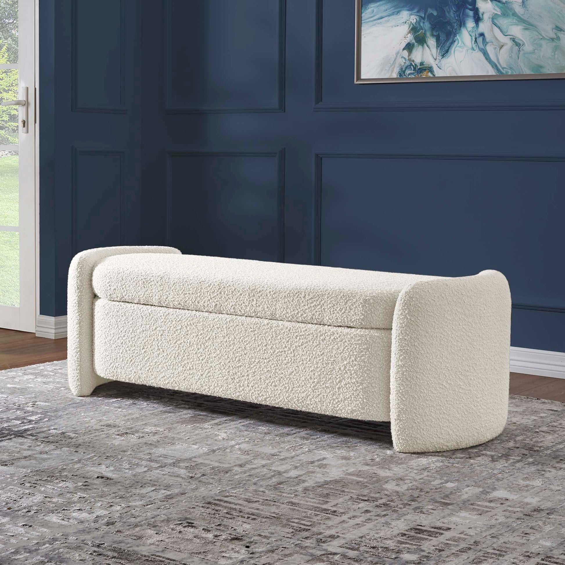 Nebula Boucle Upholstered Bench by Modway - Best Buy Furniture