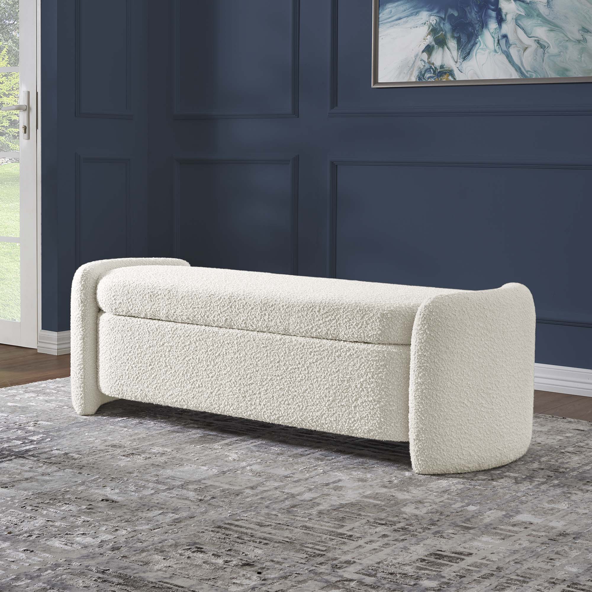 Nebula Boucle Upholstered Bench by Modway - Best Buy Furniture