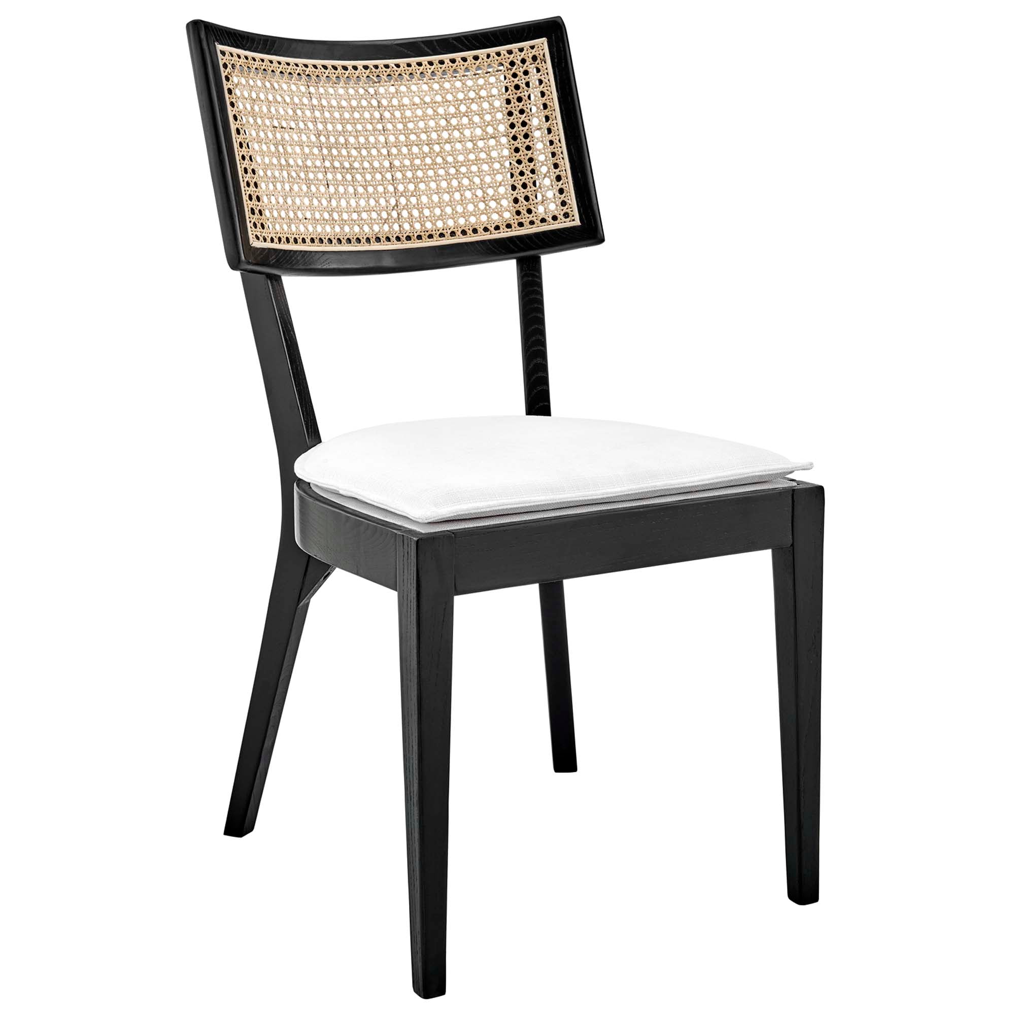 Caledonia Fabric Upholstered Wood Dining Chair Set of 2 by Modway
