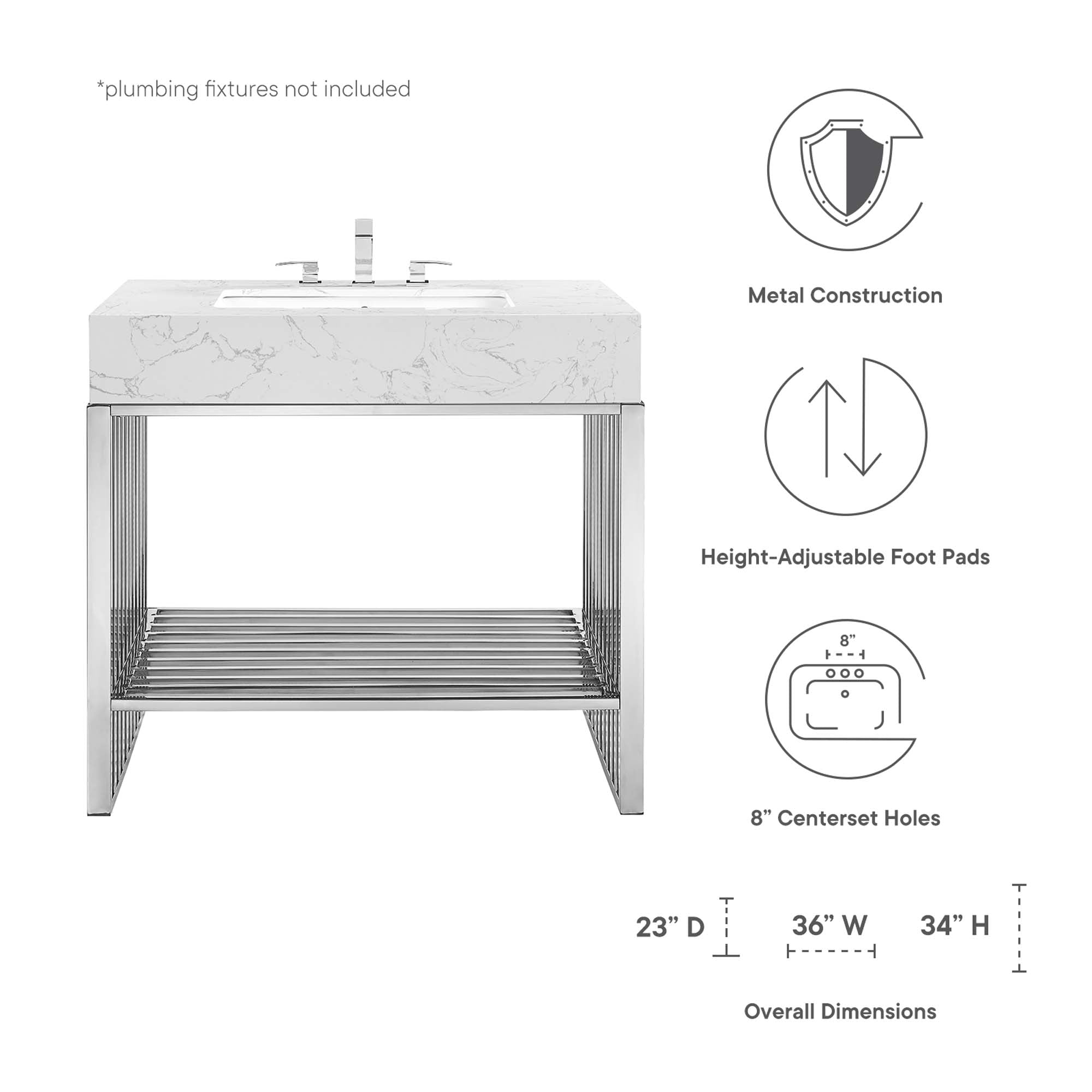 Gridiron 36" Bathroom Vanity by Modway