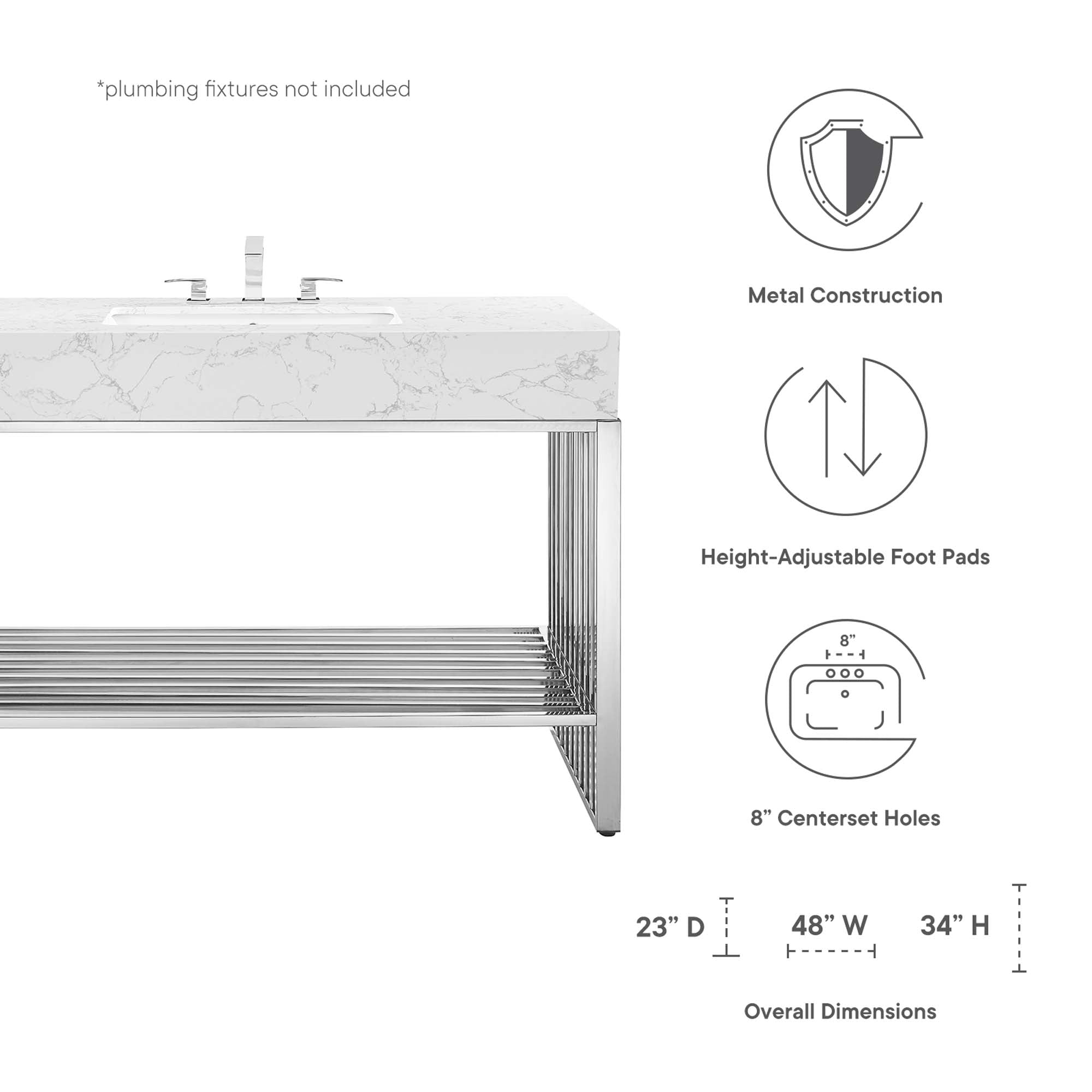 Gridiron 48" Bathroom Vanity by Modway