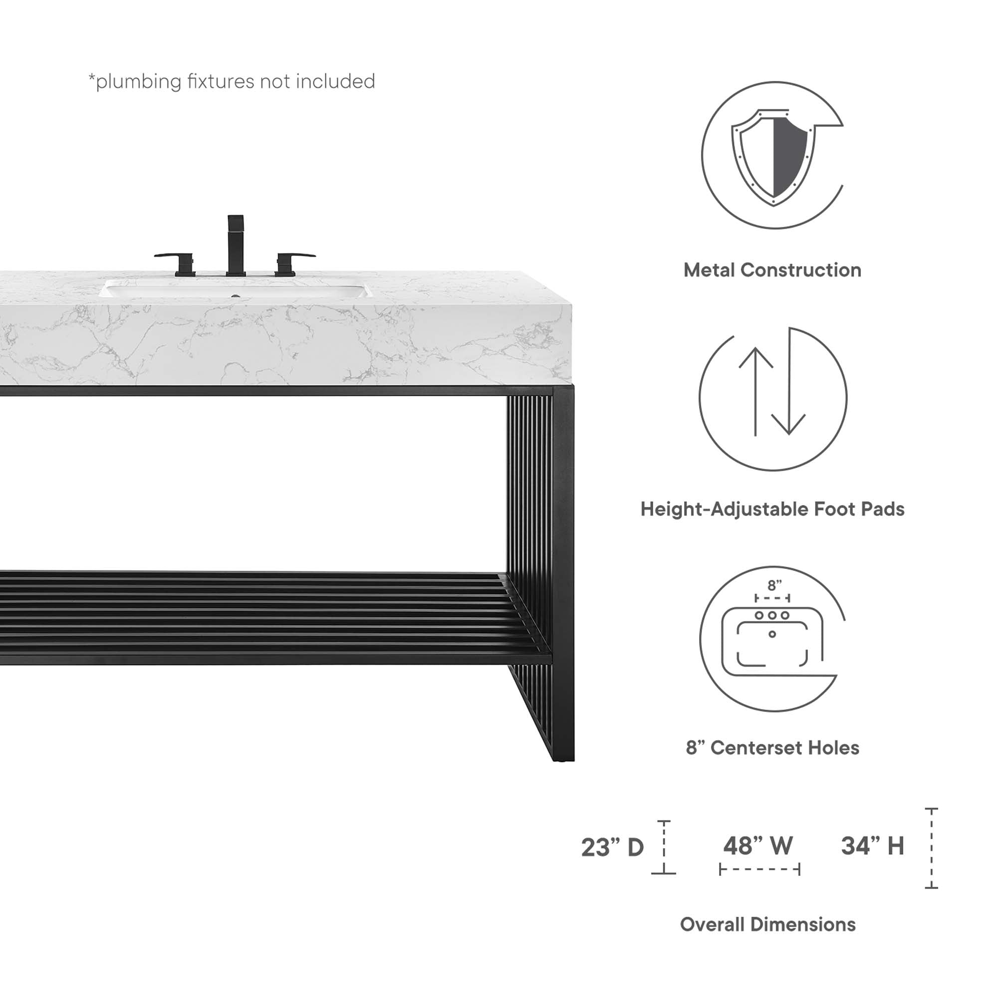 Gridiron 48" Bathroom Vanity by Modway