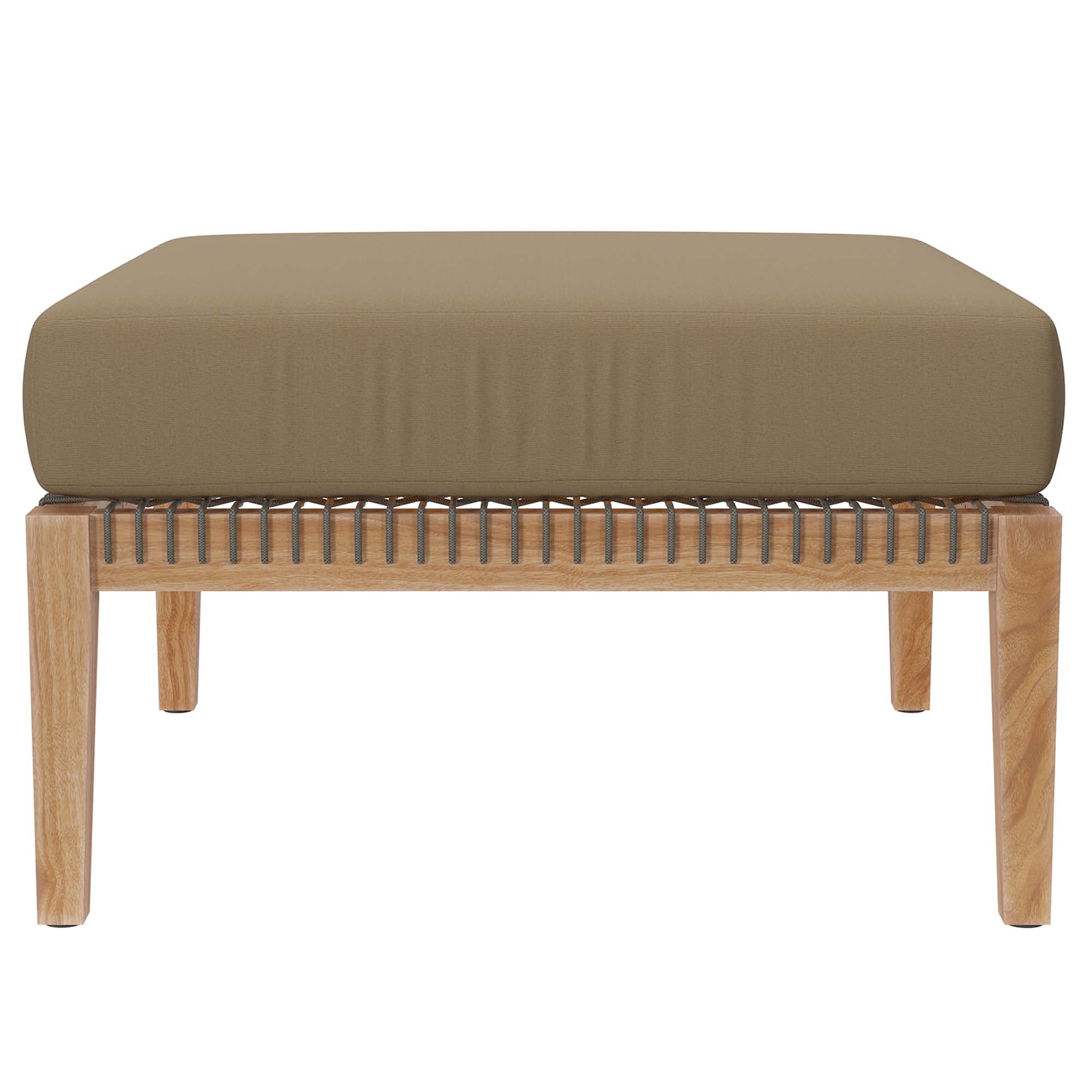 Clearwater 6-Piece Outdoor Patio Teak Wood Sectional Sofa by Modway