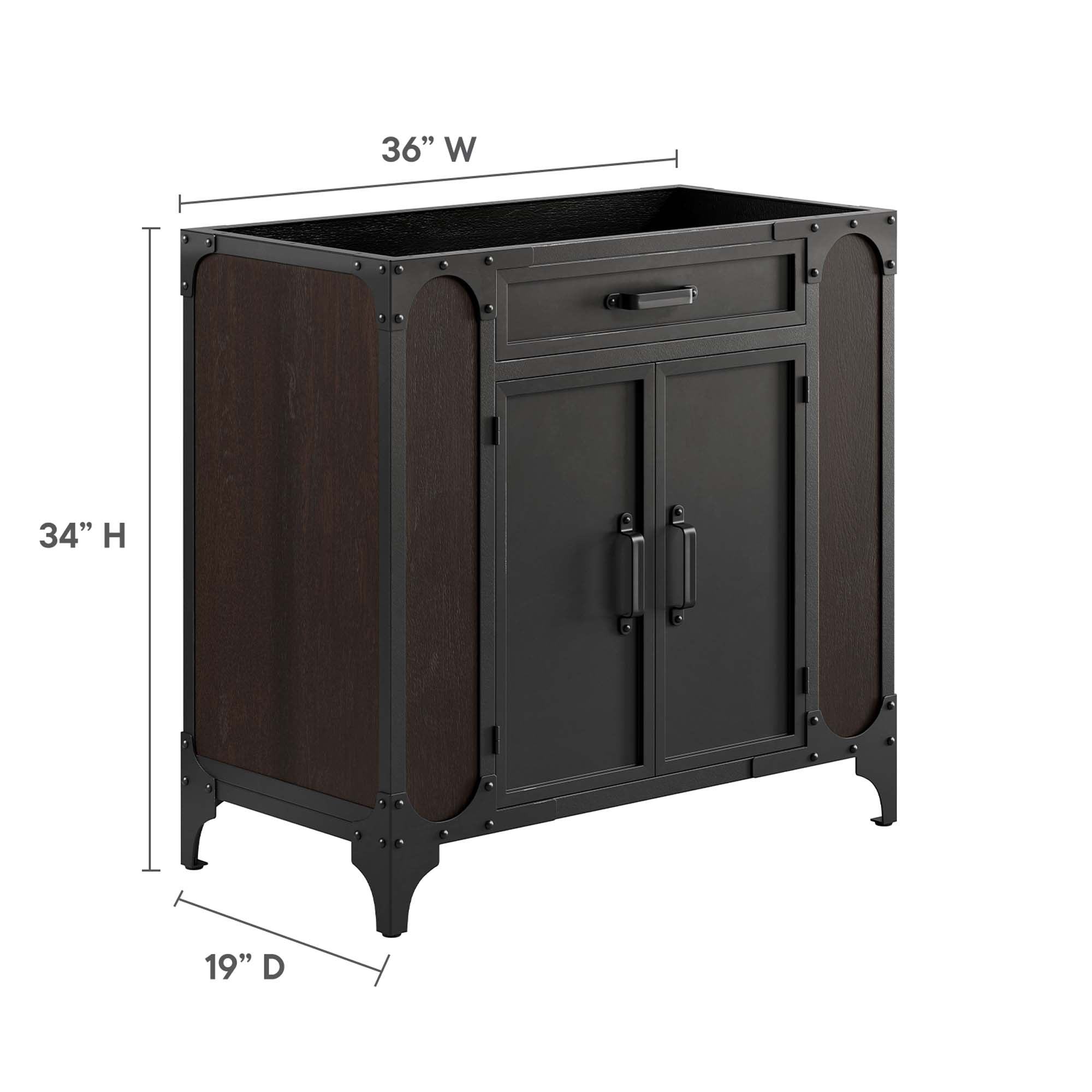 Steamforge 36" Bathroom Vanity Cabinet (Sink Basin Not Included) by Modway