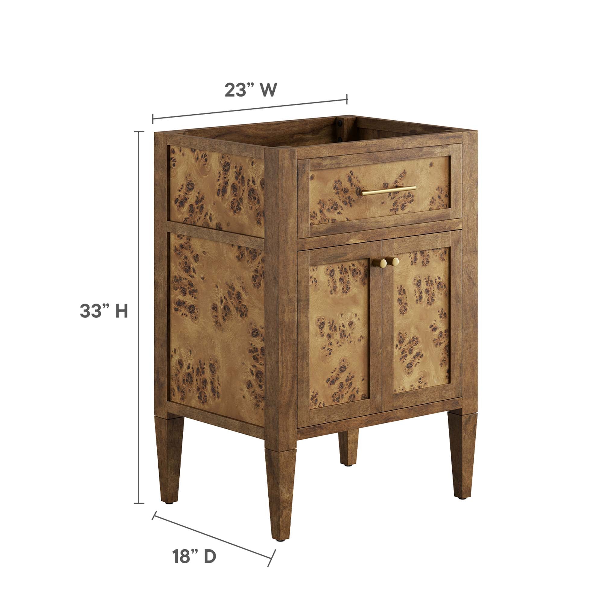 Elysian 24" Wood Bathroom Vanity Cabinet (Sink Basin Not Included) by Modway