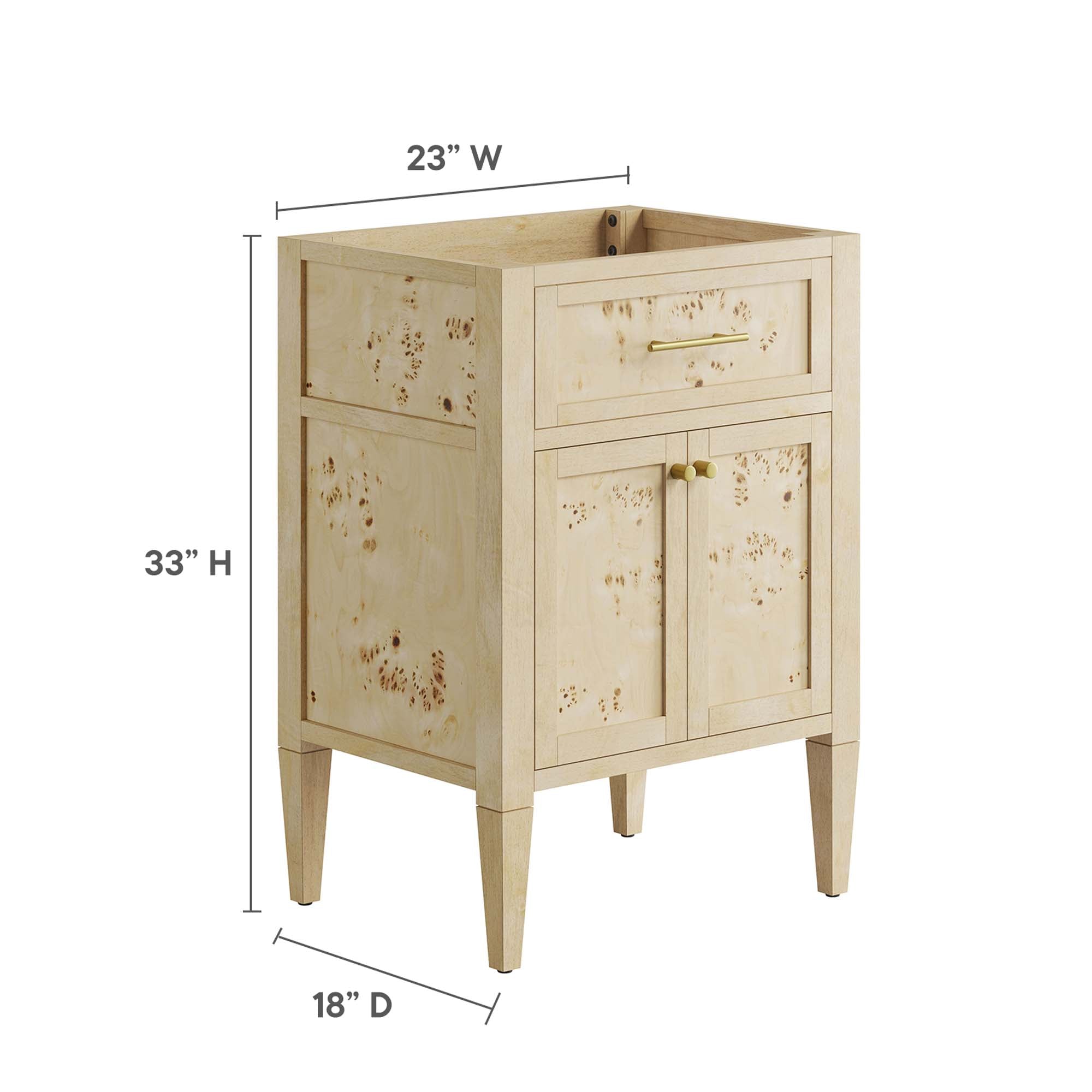 Elysian 24" Wood Bathroom Vanity Cabinet (Sink Basin Not Included) by Modway