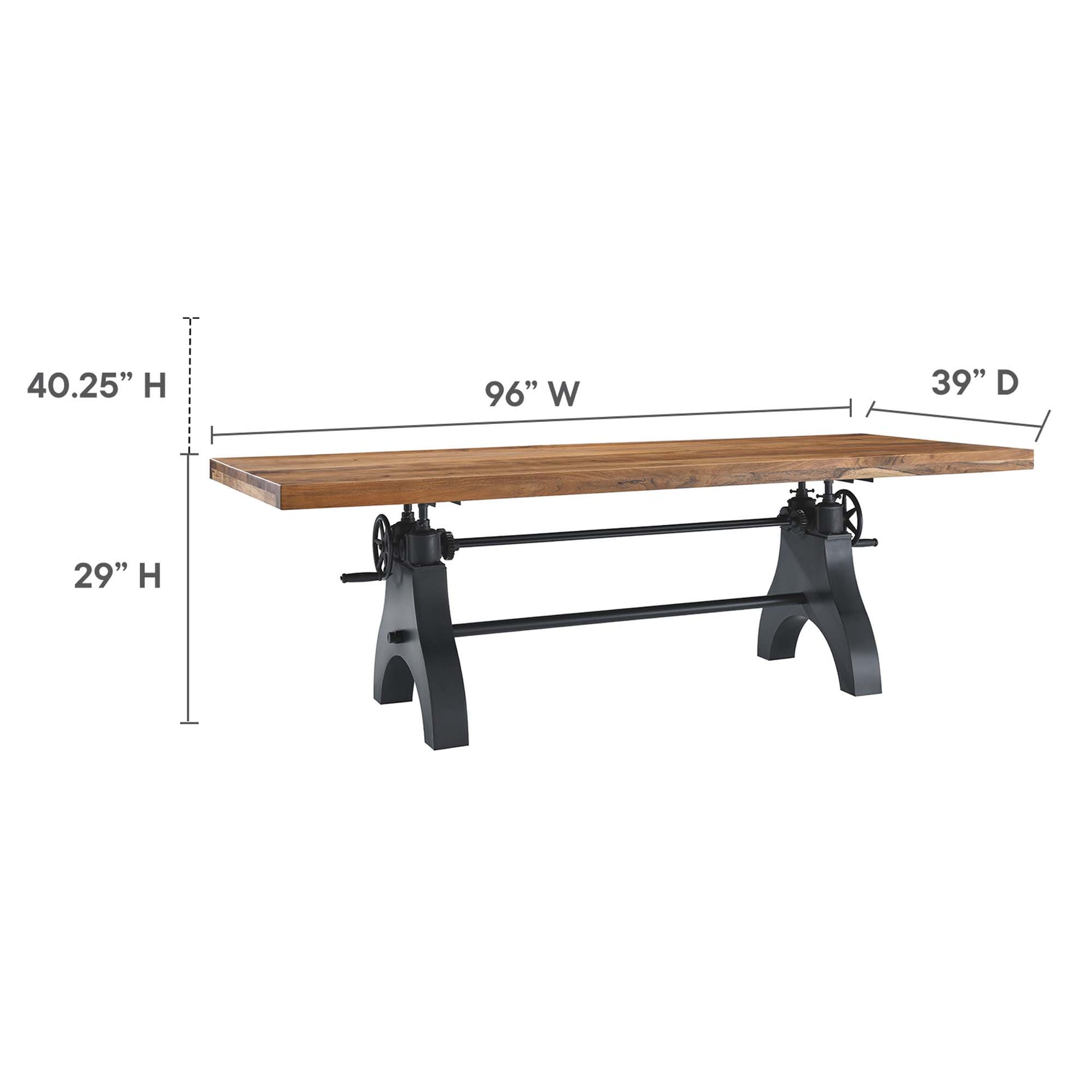 Genuine 96" Crank Adjustable Height Dining and Conference Table by Modway - Best Buy Furniture