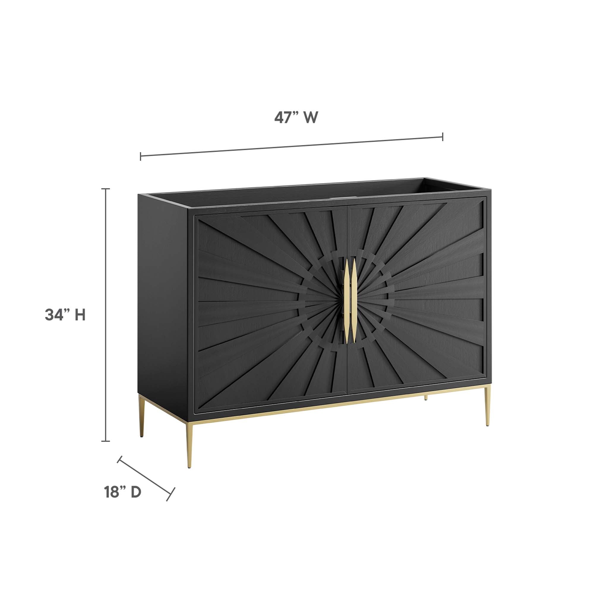 Awaken 48" Double or Single Sink Compatible (Not Included) Bathroom Vanity Cabinet by Modway