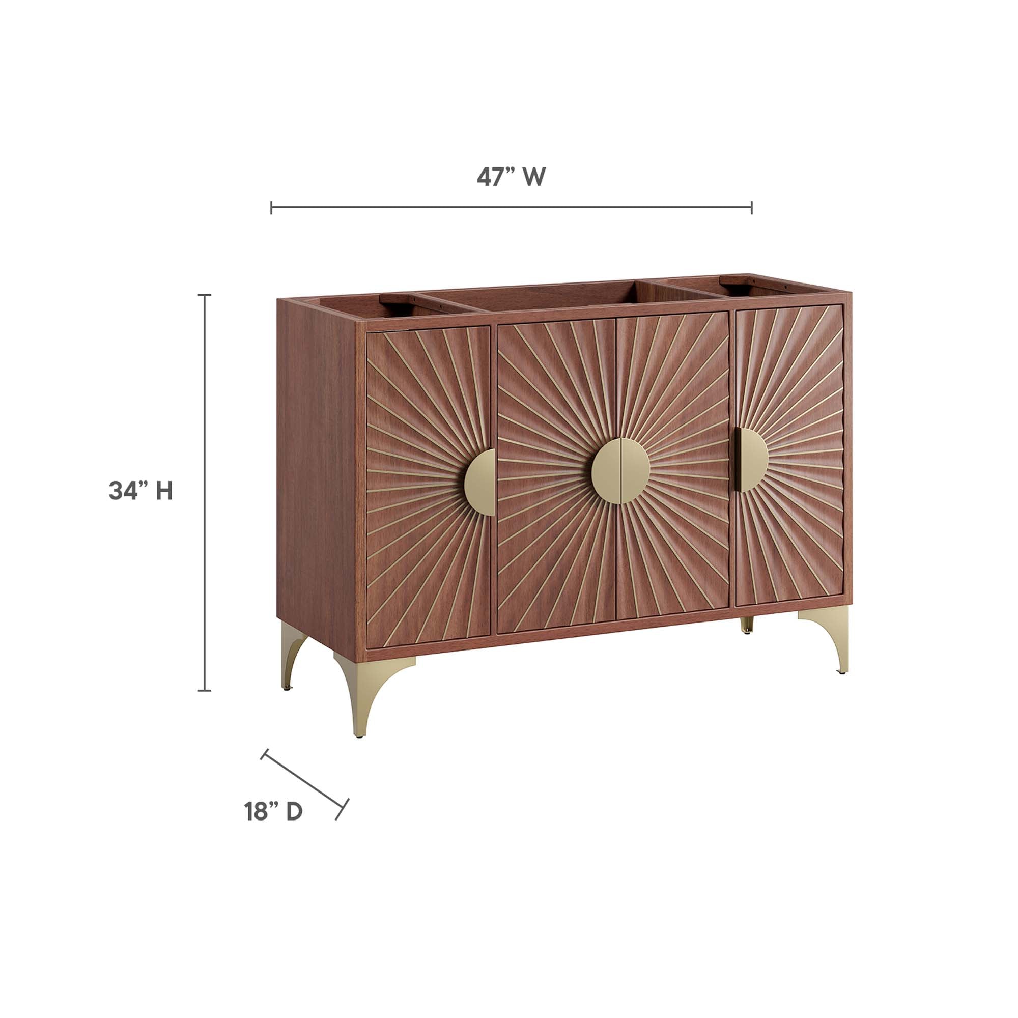 Daylight 48" Single Sink Compatible (Not Included) Bathroom Vanity Cabinet by Modway