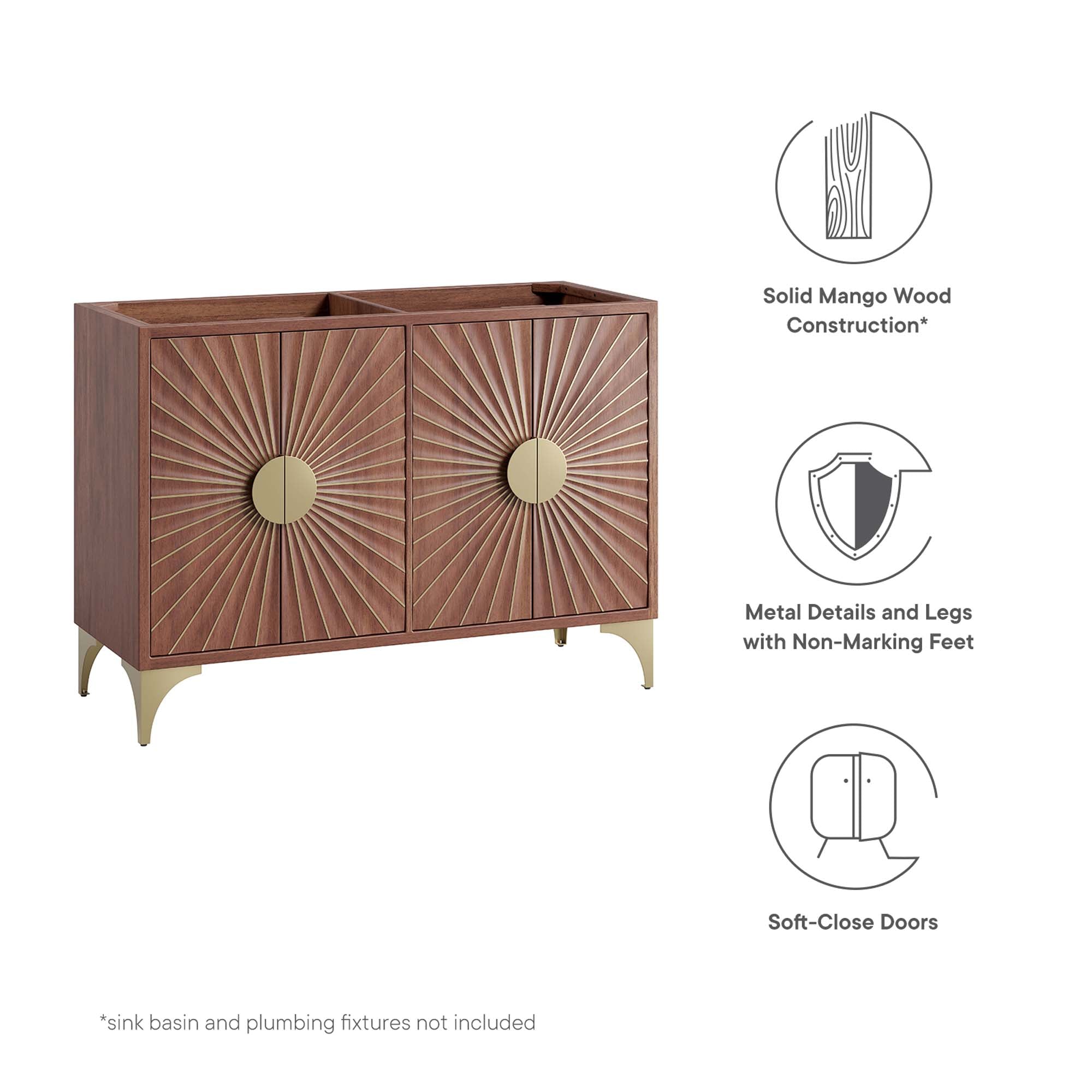 Daylight 48" Double Sink Compatible (Not Included) Bathroom Vanity Cabinet by Modway
