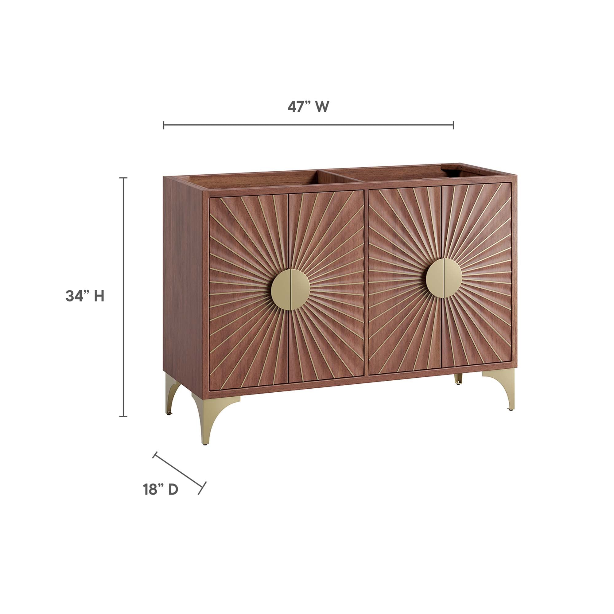 Daylight 48" Double Sink Compatible (Not Included) Bathroom Vanity Cabinet by Modway