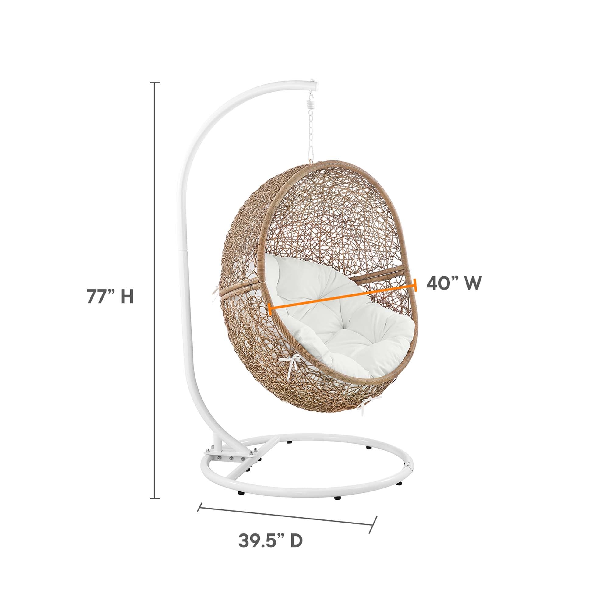 Encase Outdoor Patio Rattan Swing Chair by Modway