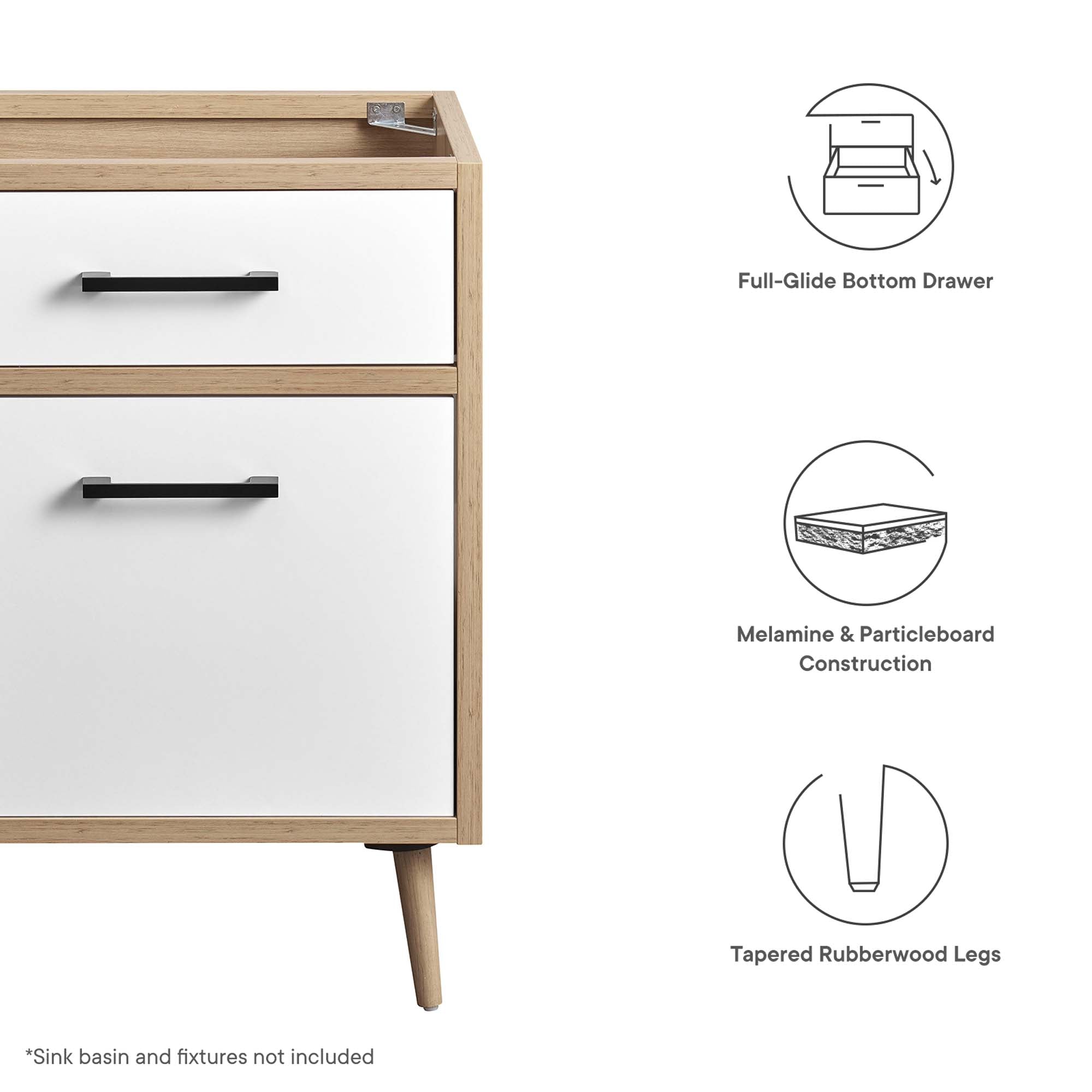 Maverick 24" Bathroom Vanity Cabinet Sink Basin Not Included by Modway - Best Buy Furniture