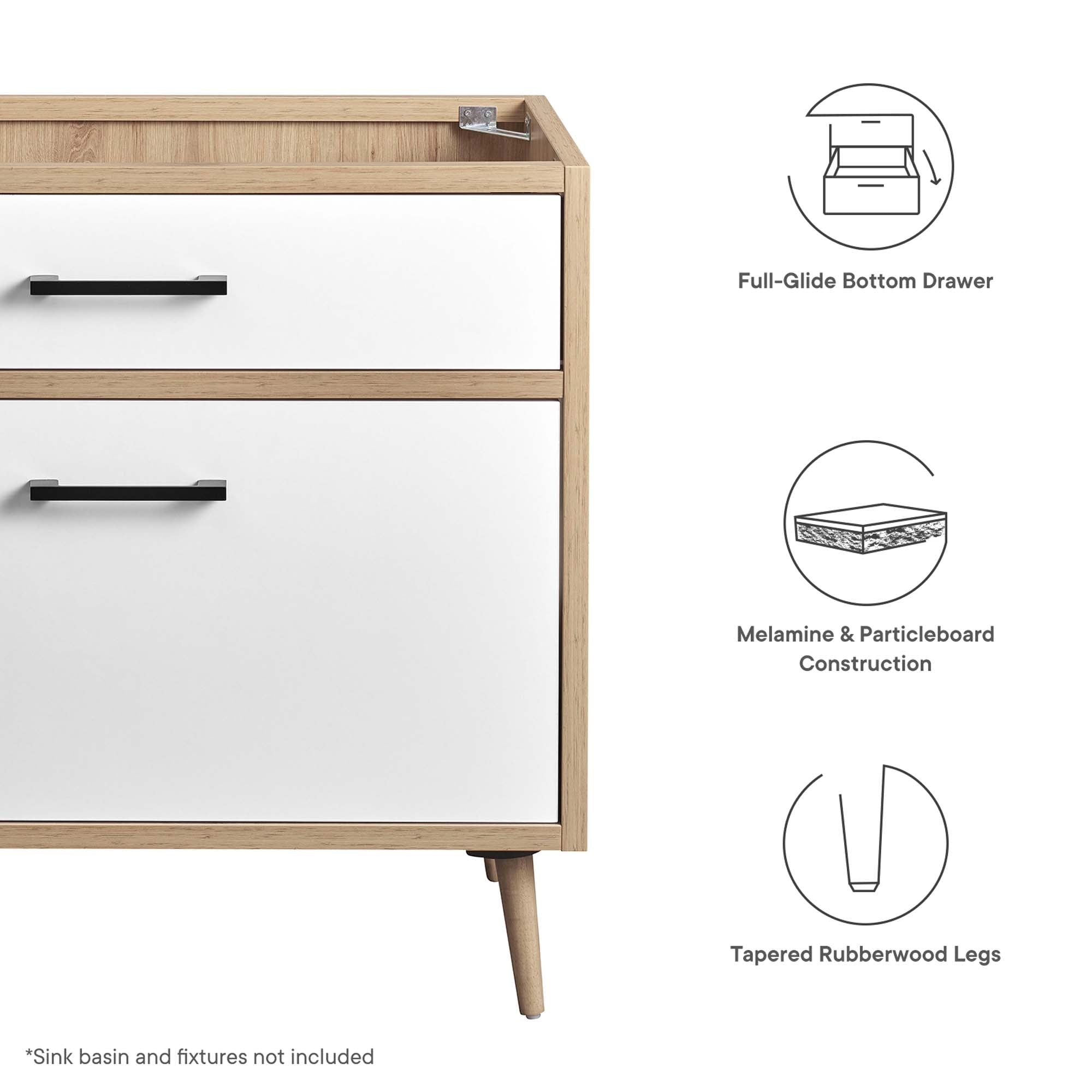 Maverick 36" Bathroom Vanity Cabinet Sink Basin Not Included by Modway - Best Buy Furniture