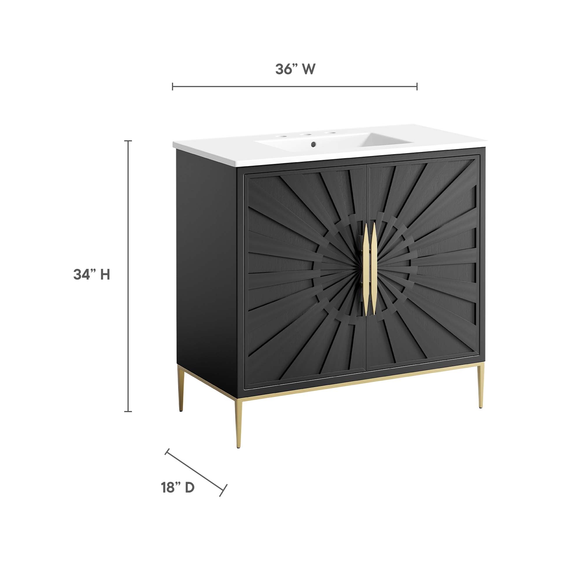 Awaken 36" Bathroom Vanity by Modway