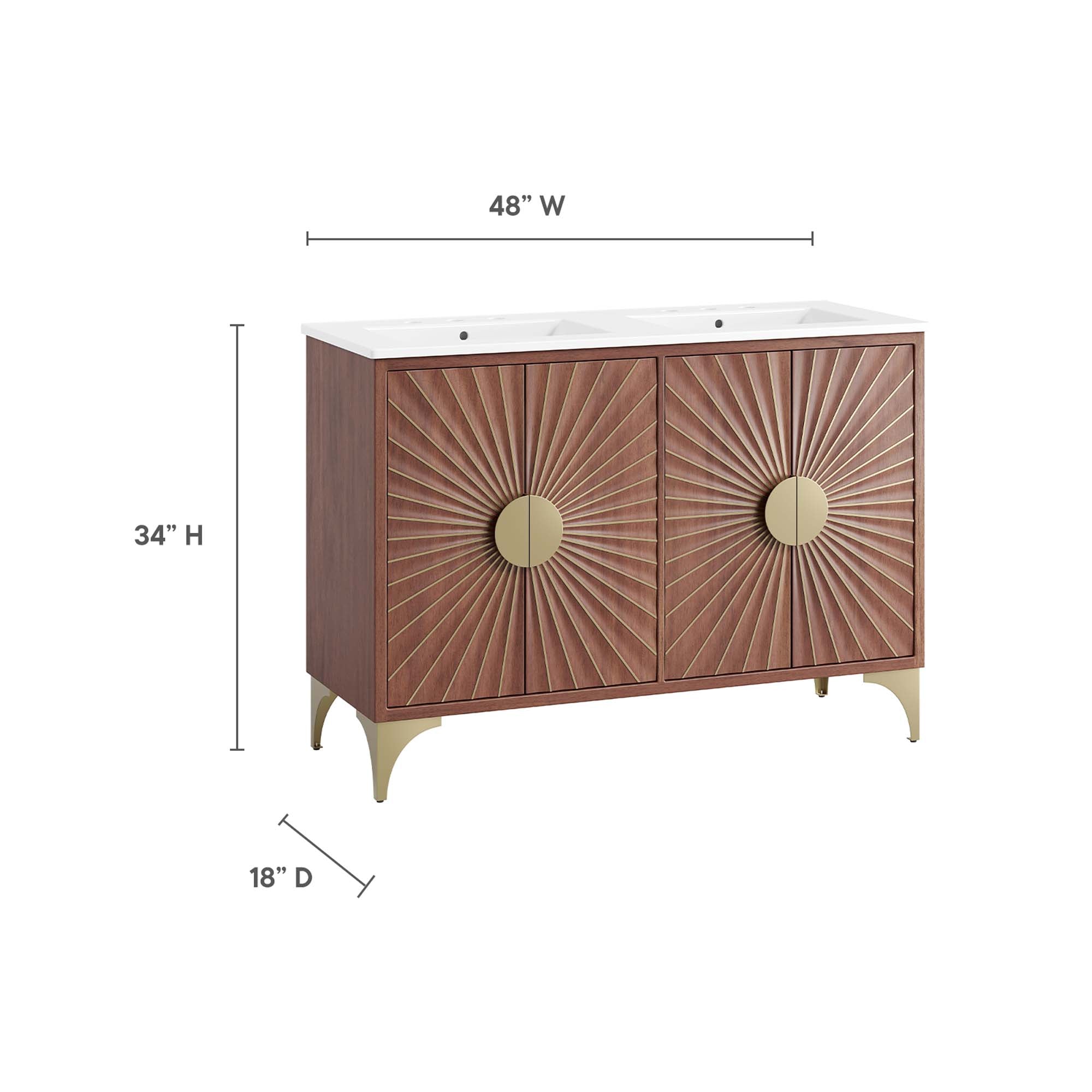 Daylight 48" Double Sink Bathroom Vanity by Modway