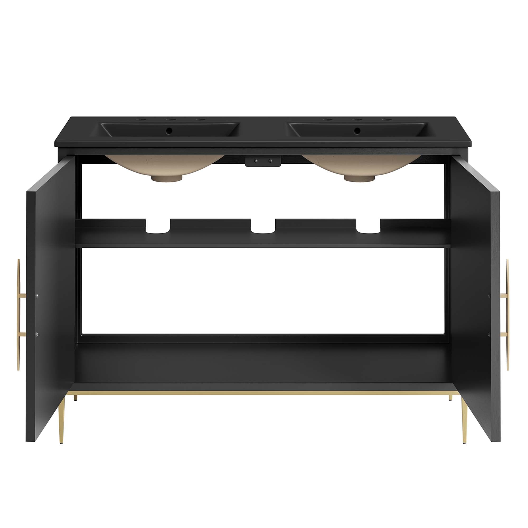 Awaken 48" Double Sink Bathroom Vanity by Modway