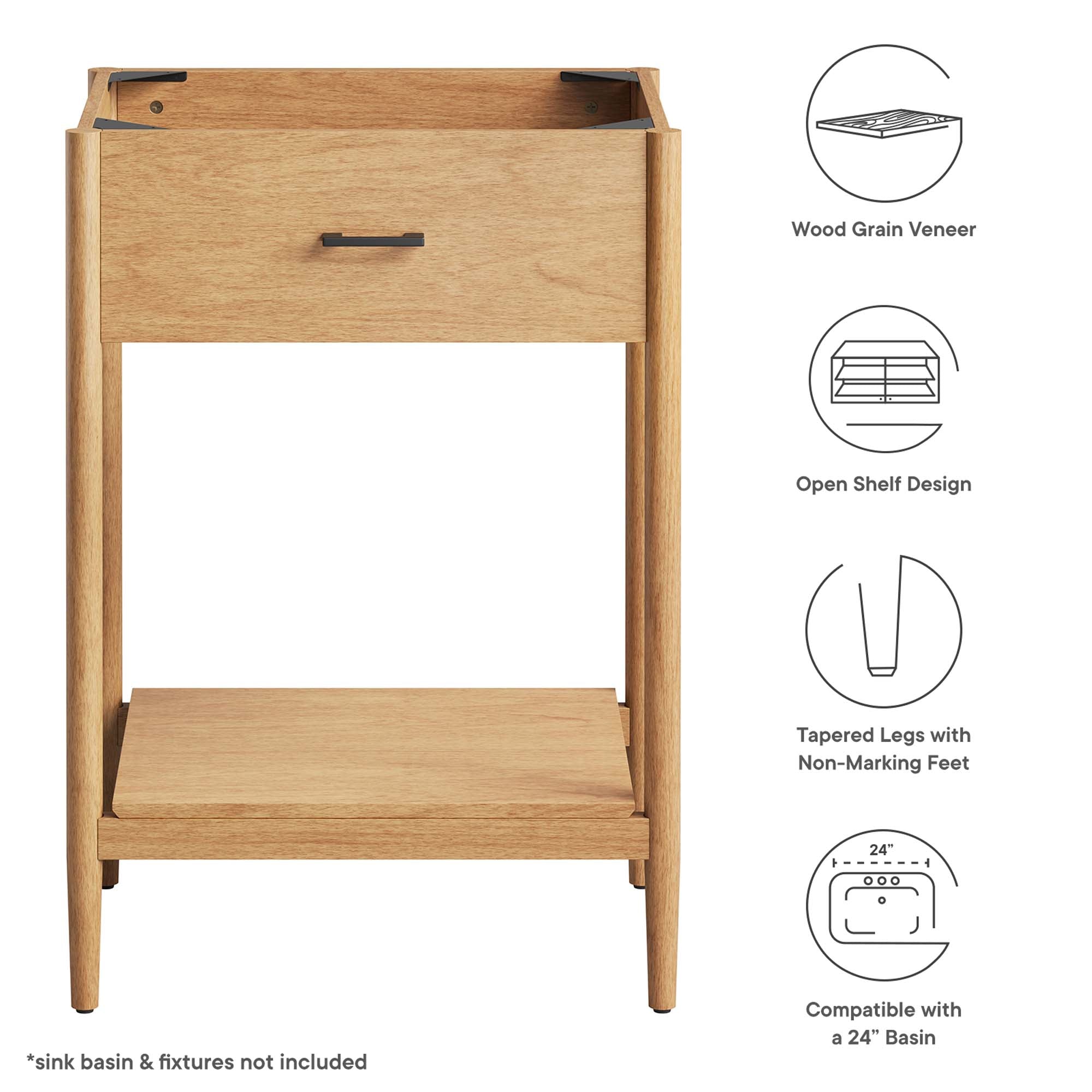 Zaire 24" Bathroom Vanity Cabinet (Sink Basin Not Included) by Modway