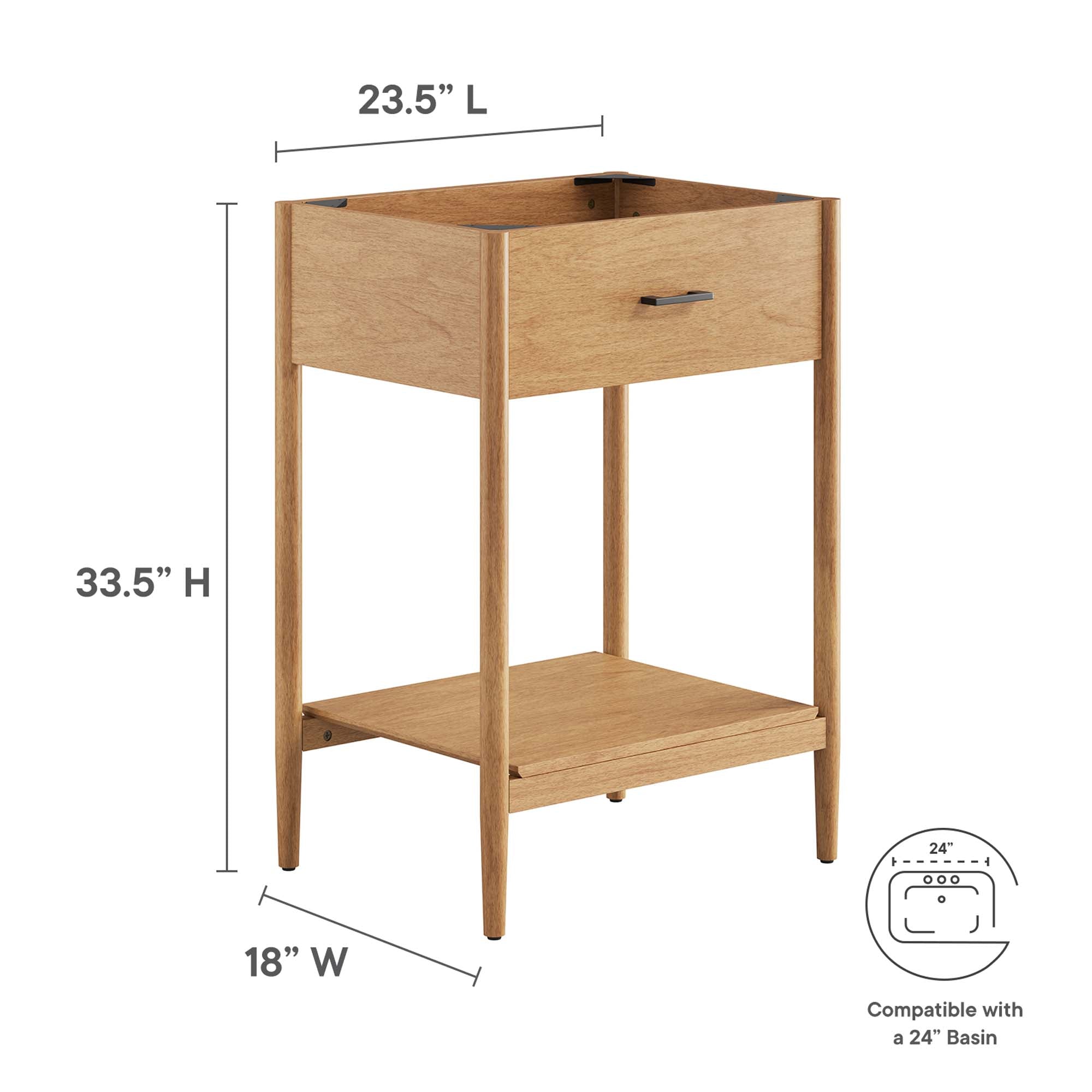 Zaire 24" Bathroom Vanity Cabinet (Sink Basin Not Included) by Modway