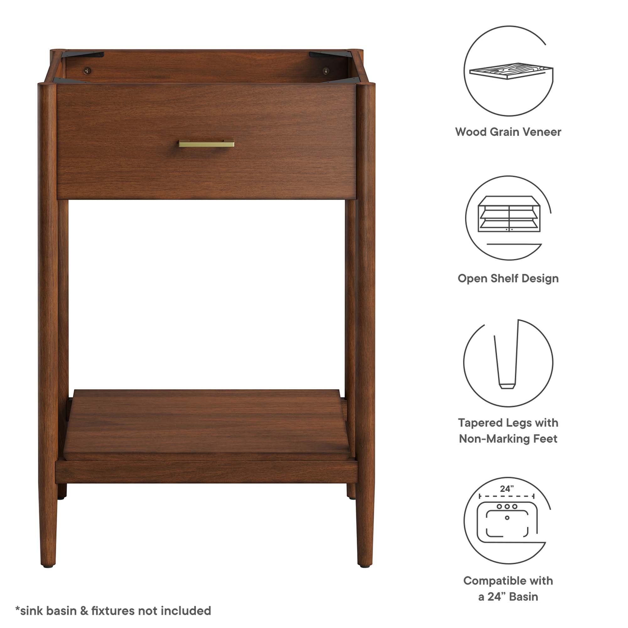 Zaire 24" Bathroom Vanity Cabinet (Sink Basin Not Included) by Modway