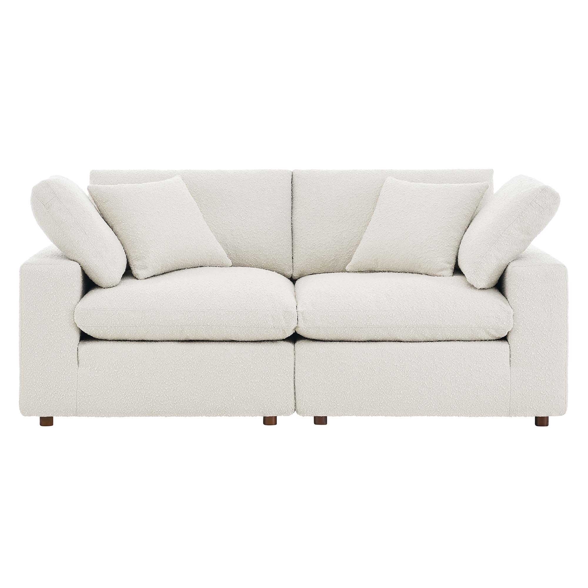 Commix Down Filled Overstuffed Boucle Fabric Loveseat by Modway