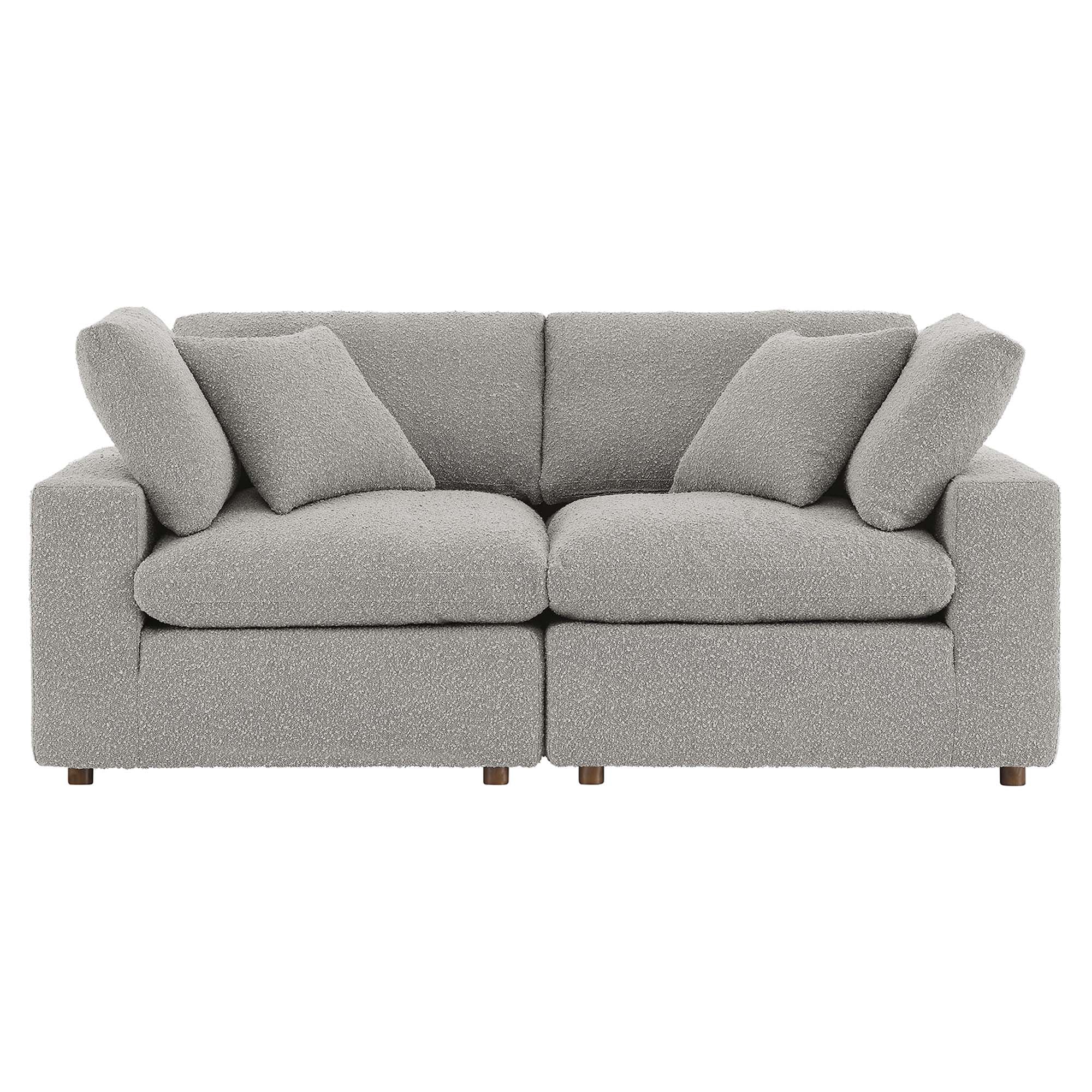 Commix Down Filled Overstuffed Boucle Fabric Loveseat by Modway