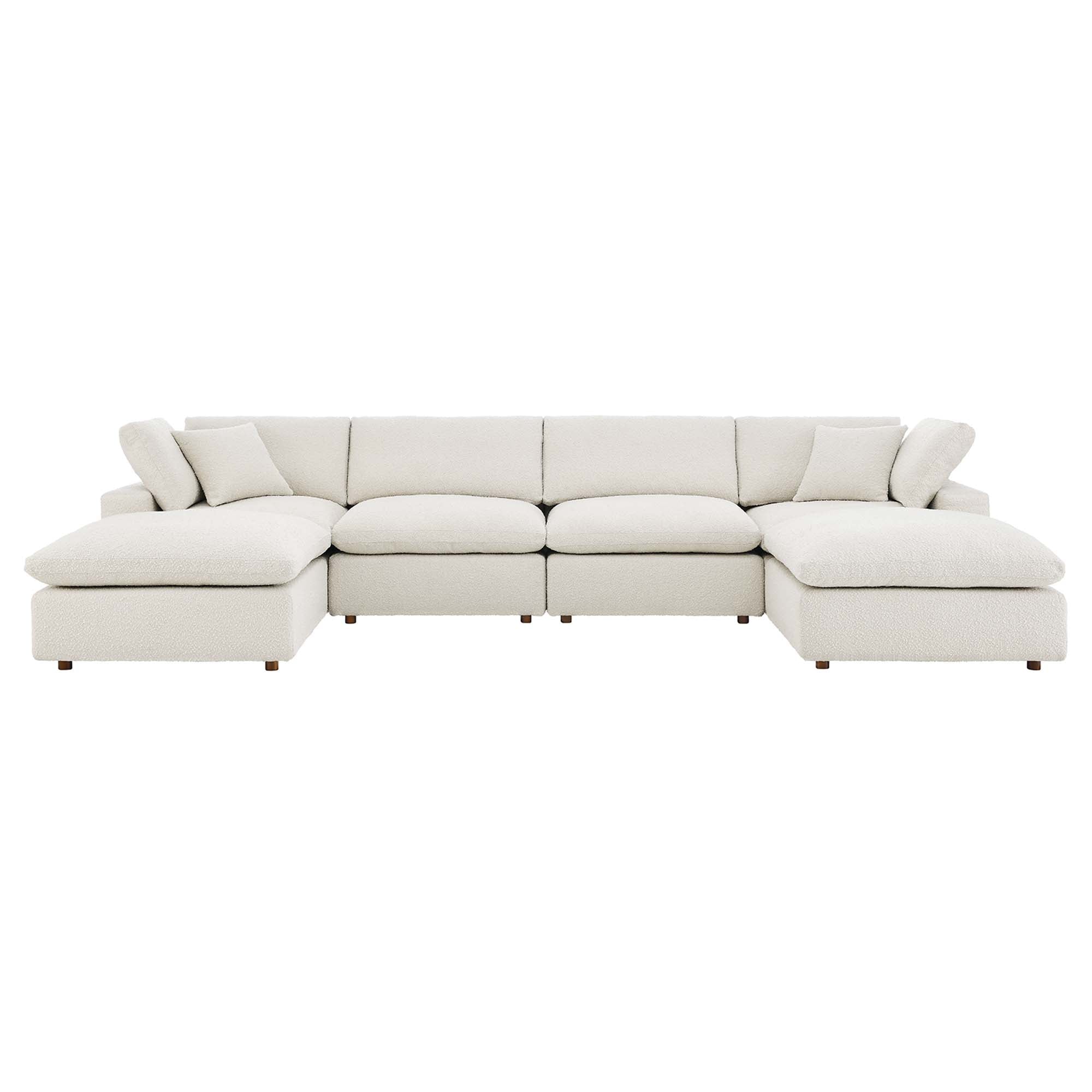 Commix 6-Piece Down Filled Overstuffed Boucle Sectional Sofa by Modway