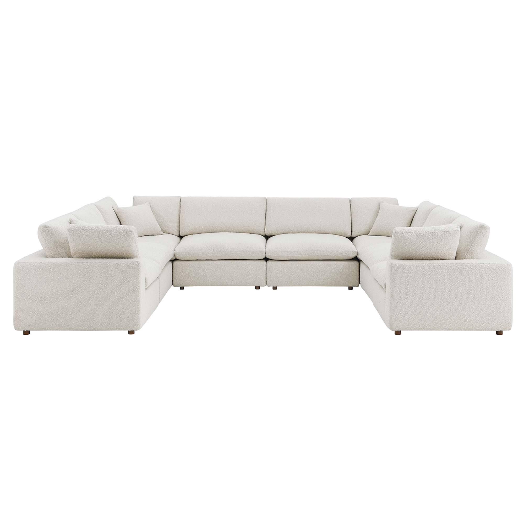Commix 8-Piece Down Filled Overstuffed Boucle Fabric Sectional Sofa by Modway
