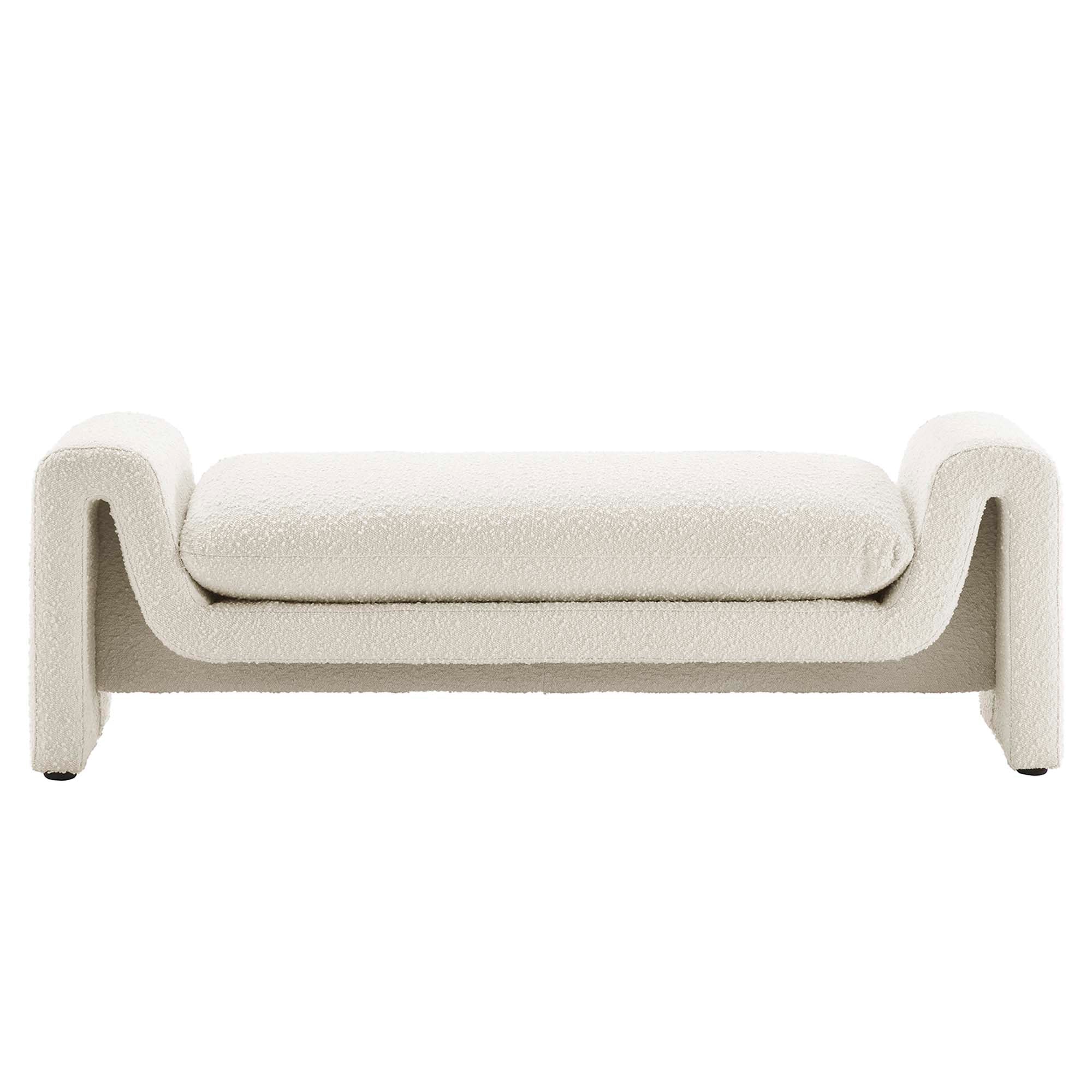 Waverly Boucle Fabric Bench by Modway