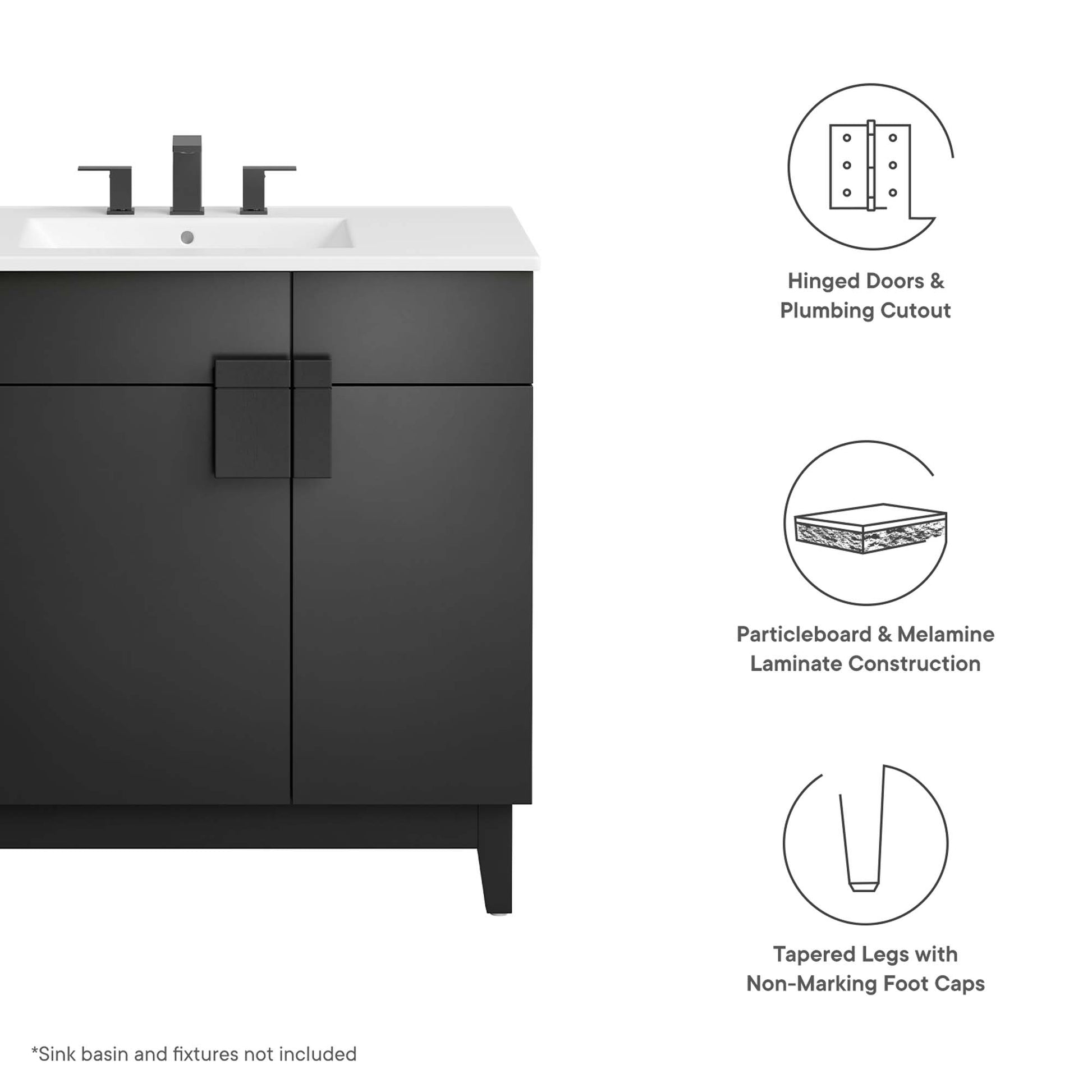 Miles 36� Bathroom Vanity Cabinet (Sink Basin Not Included) by Modway - Best Buy Furniture