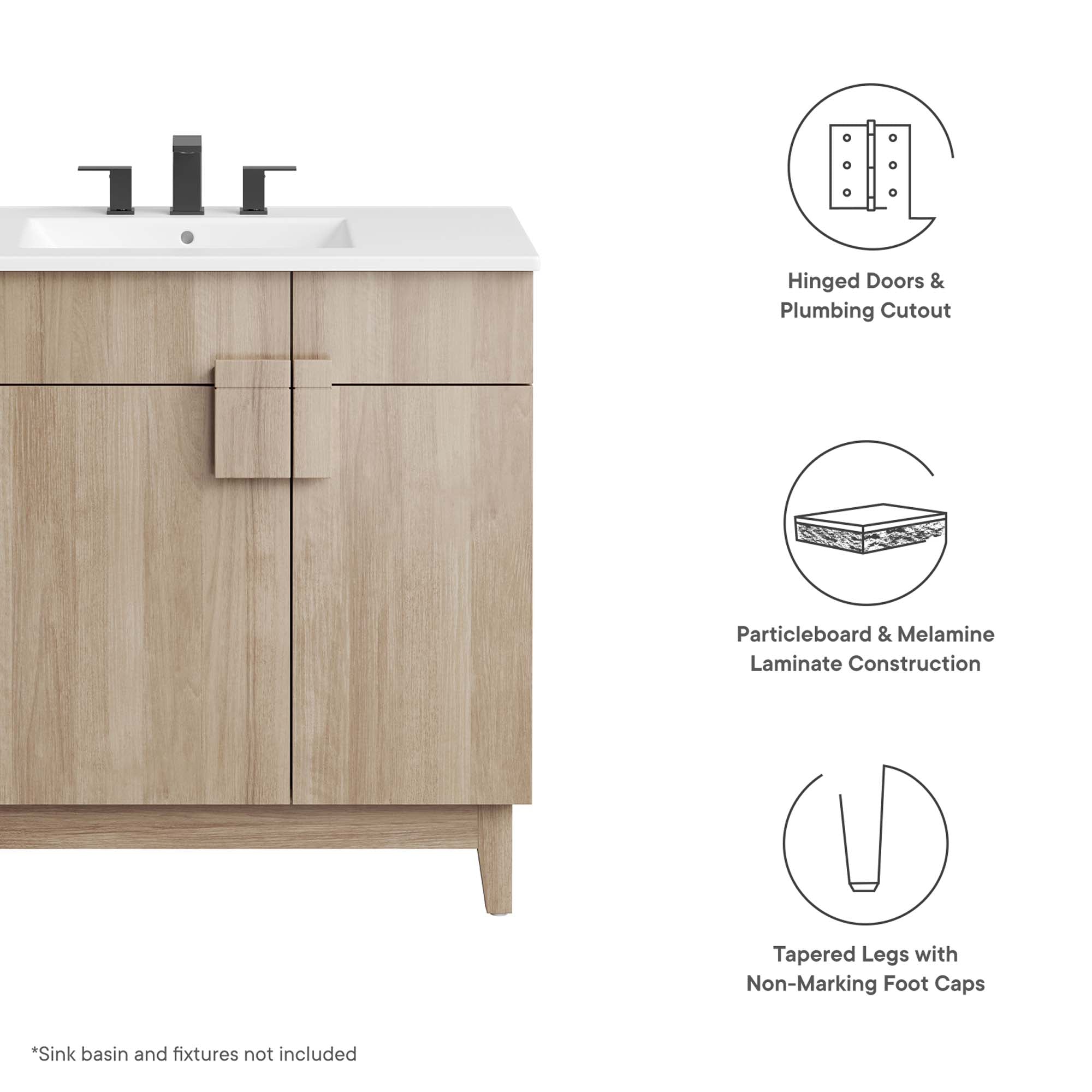 Miles 36� Bathroom Vanity Cabinet (Sink Basin Not Included) by Modway - Best Buy Furniture