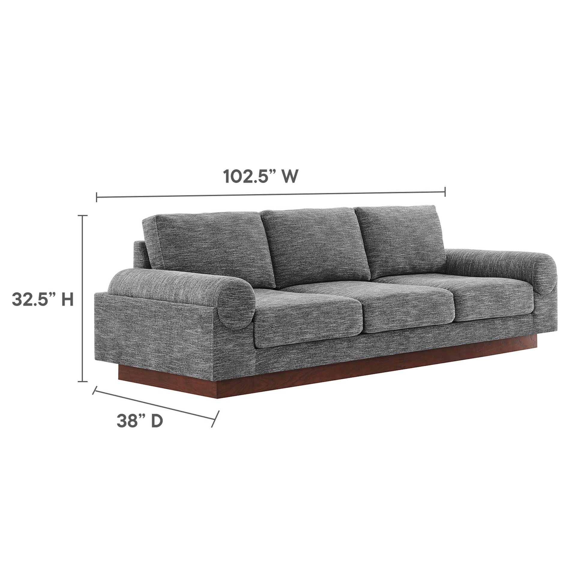 Oasis Upholstered Fabric Sofa by Modway - Best Buy Furniture
