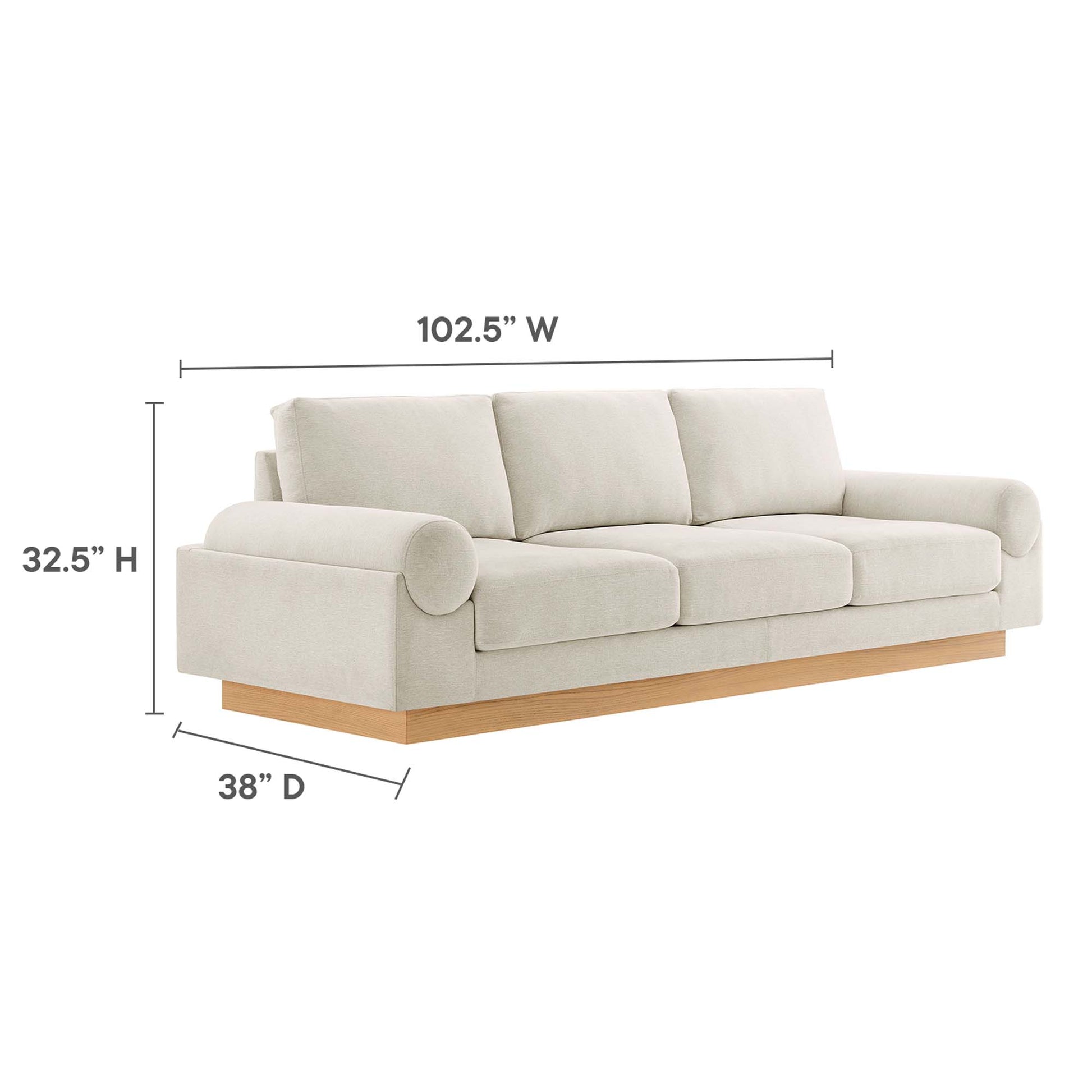 Oasis Upholstered Fabric Sofa by Modway - Best Buy Furniture