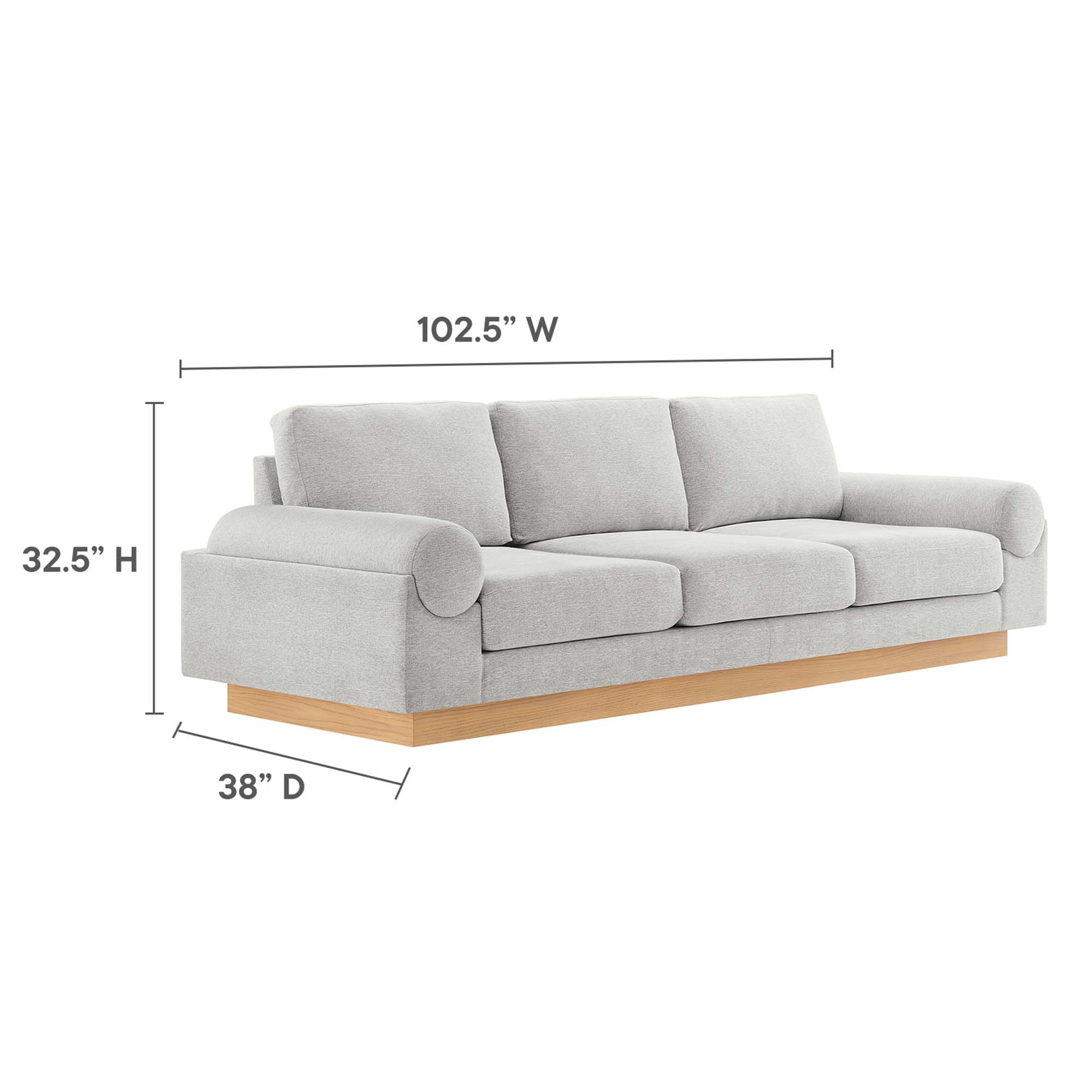 Oasis Upholstered Fabric Sofa by Modway - Best Buy Furniture