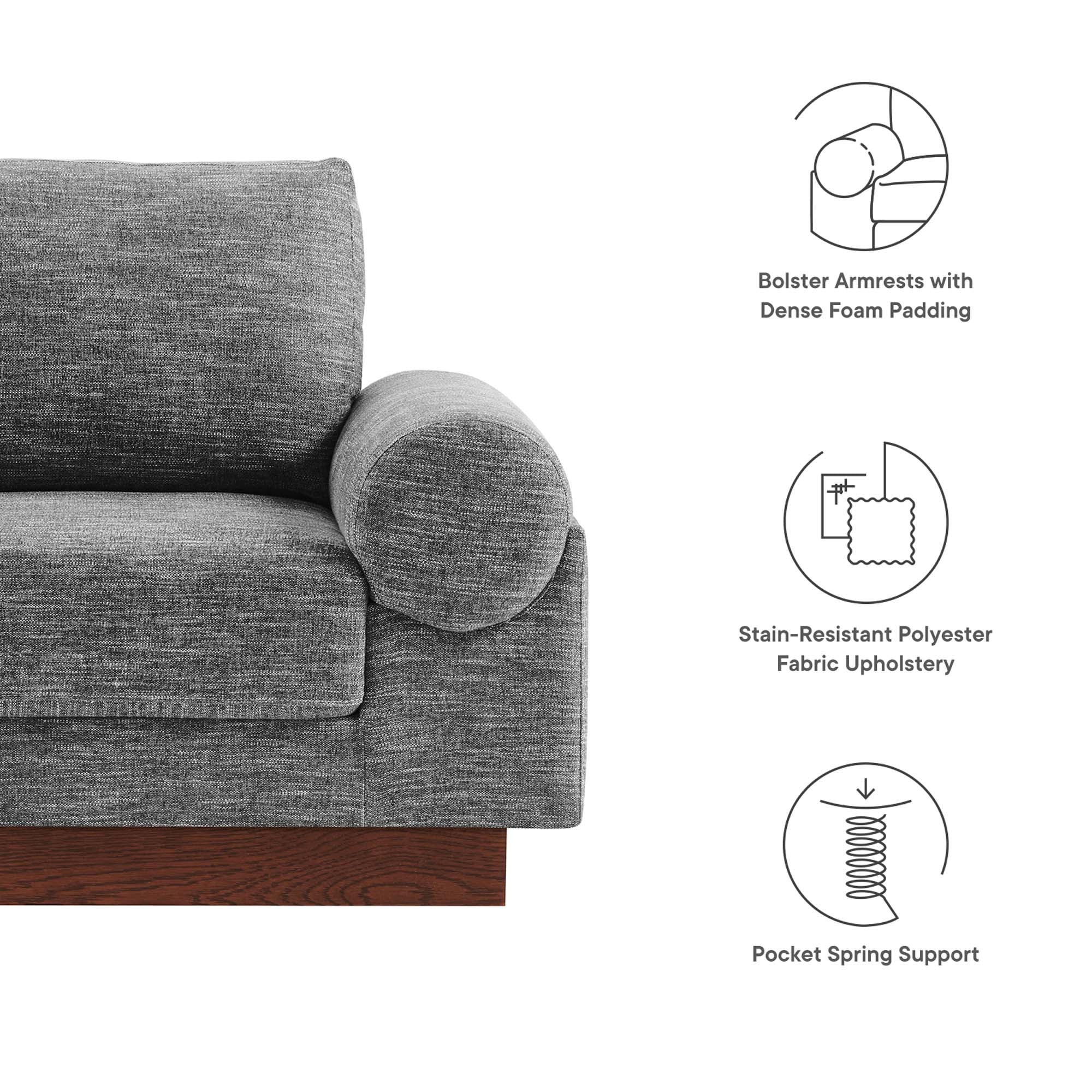 Oasis Upholstered Fabric Armchair by Modway - Best Buy Furniture