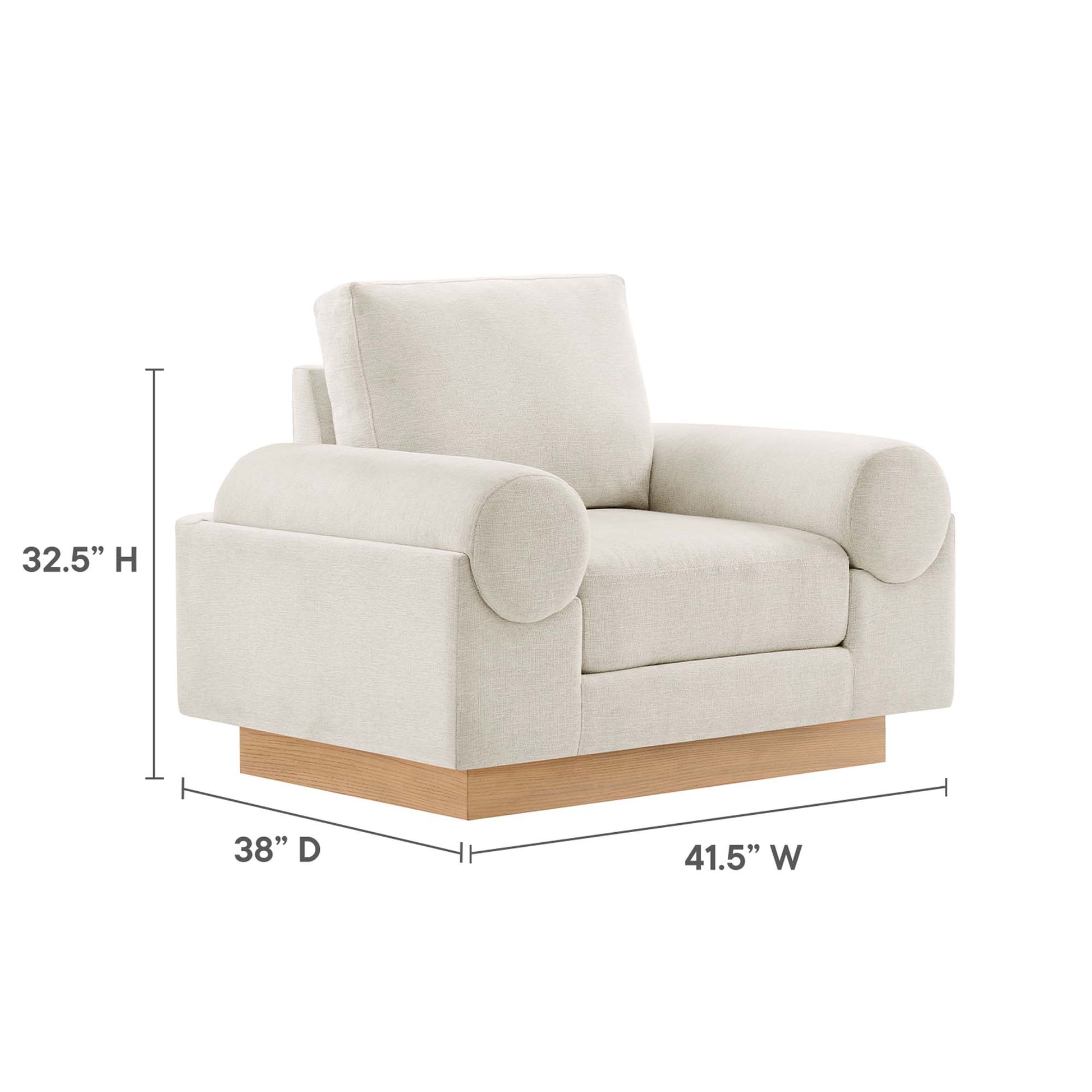 Oasis Upholstered Fabric Armchair by Modway - Best Buy Furniture