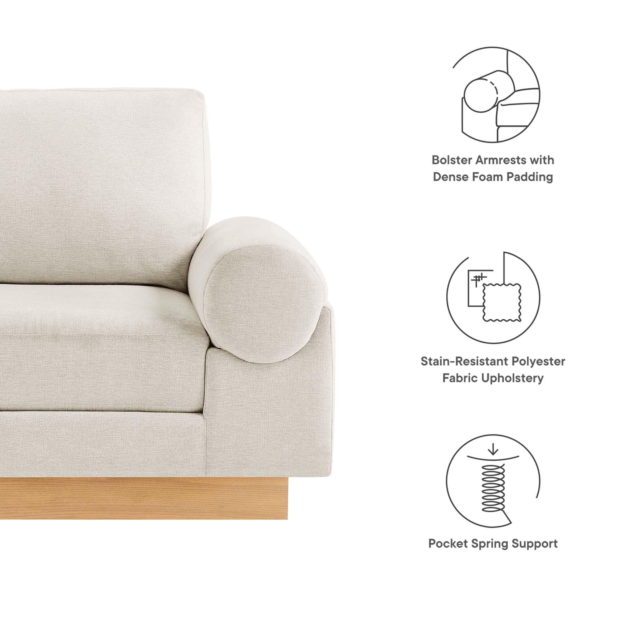 Oasis Upholstered Fabric Armchair by Modway - Best Buy Furniture