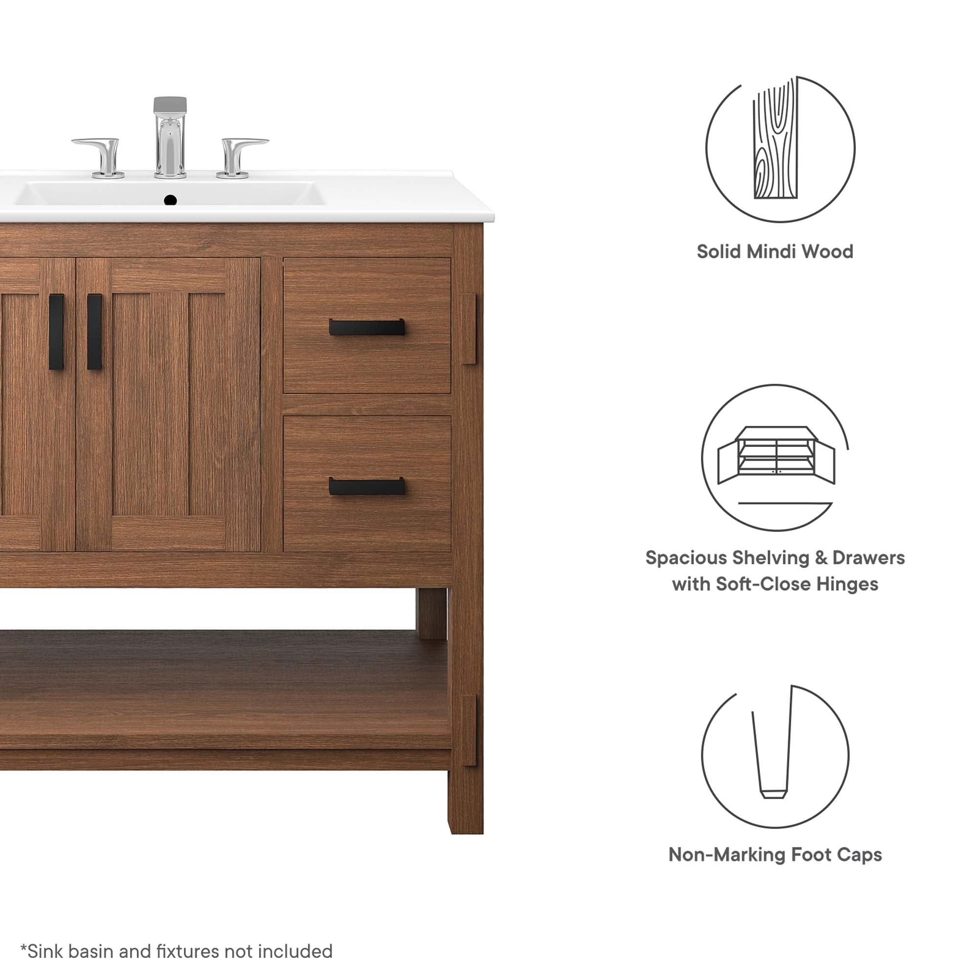 Ashlyn 36� Wood Bathroom Vanity Cabinet (Sink Basin Not Included) by Modway
