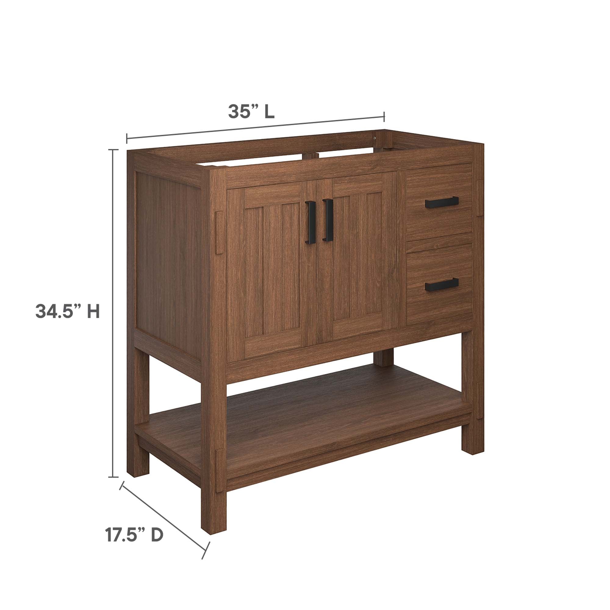 Ashlyn 36� Wood Bathroom Vanity Cabinet (Sink Basin Not Included) by Modway