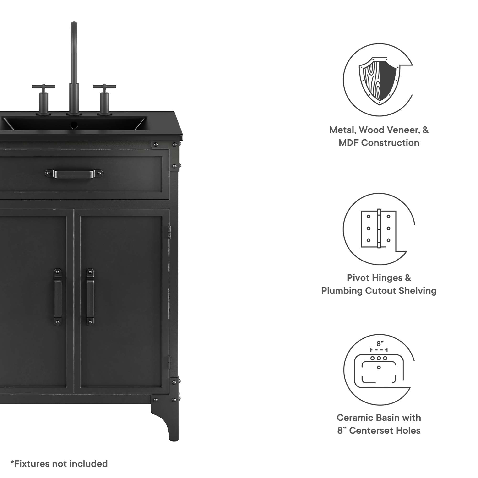 Steamforge 24" Bathroom Vanity by Modway