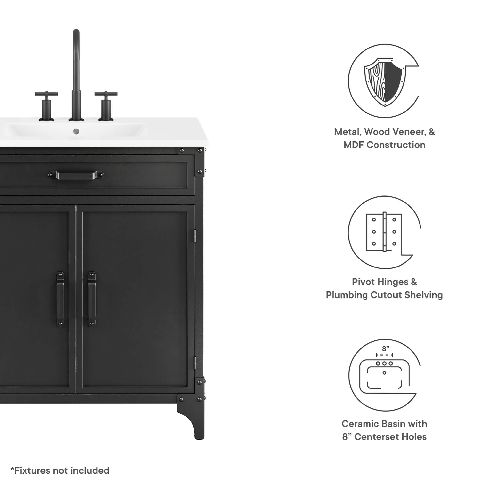 Steamforge 30" Bathroom Vanity by Modway