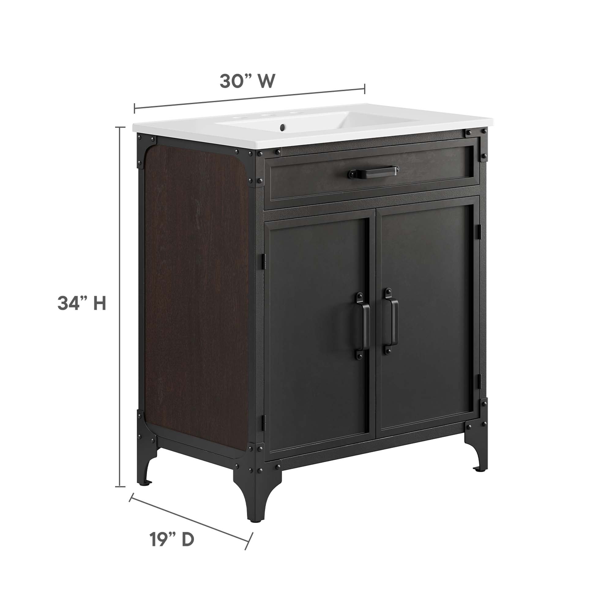 Steamforge 30" Bathroom Vanity by Modway