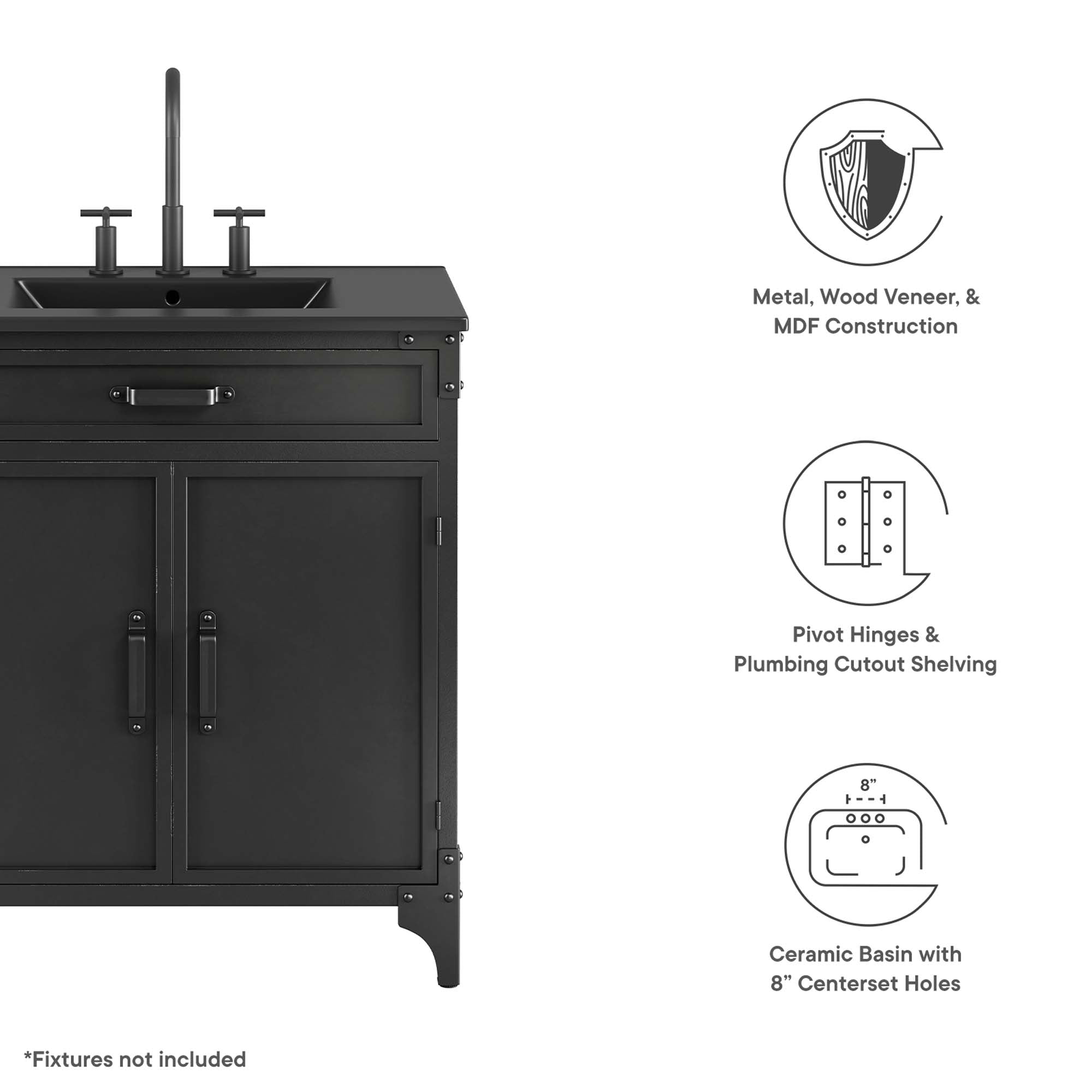 Steamforge 30" Bathroom Vanity by Modway