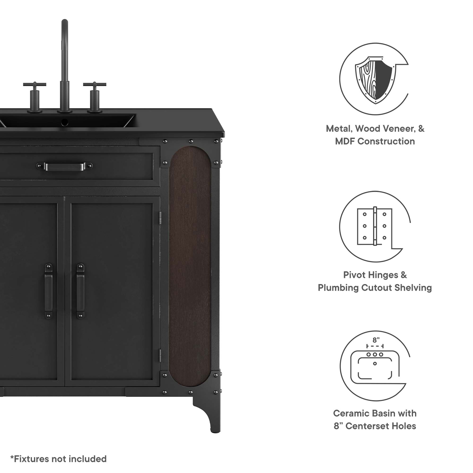 Steamforge 36" Bathroom Vanity by Modway