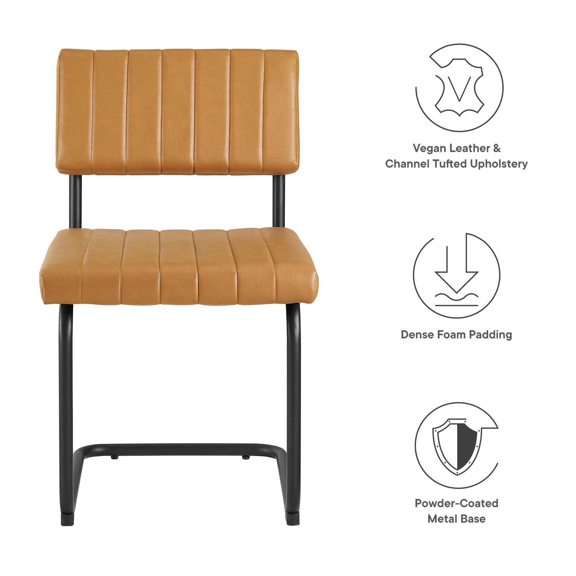 Parity Vegan Leather Dining Side Chairs Set of 2 by Modway - Best Buy Furniture