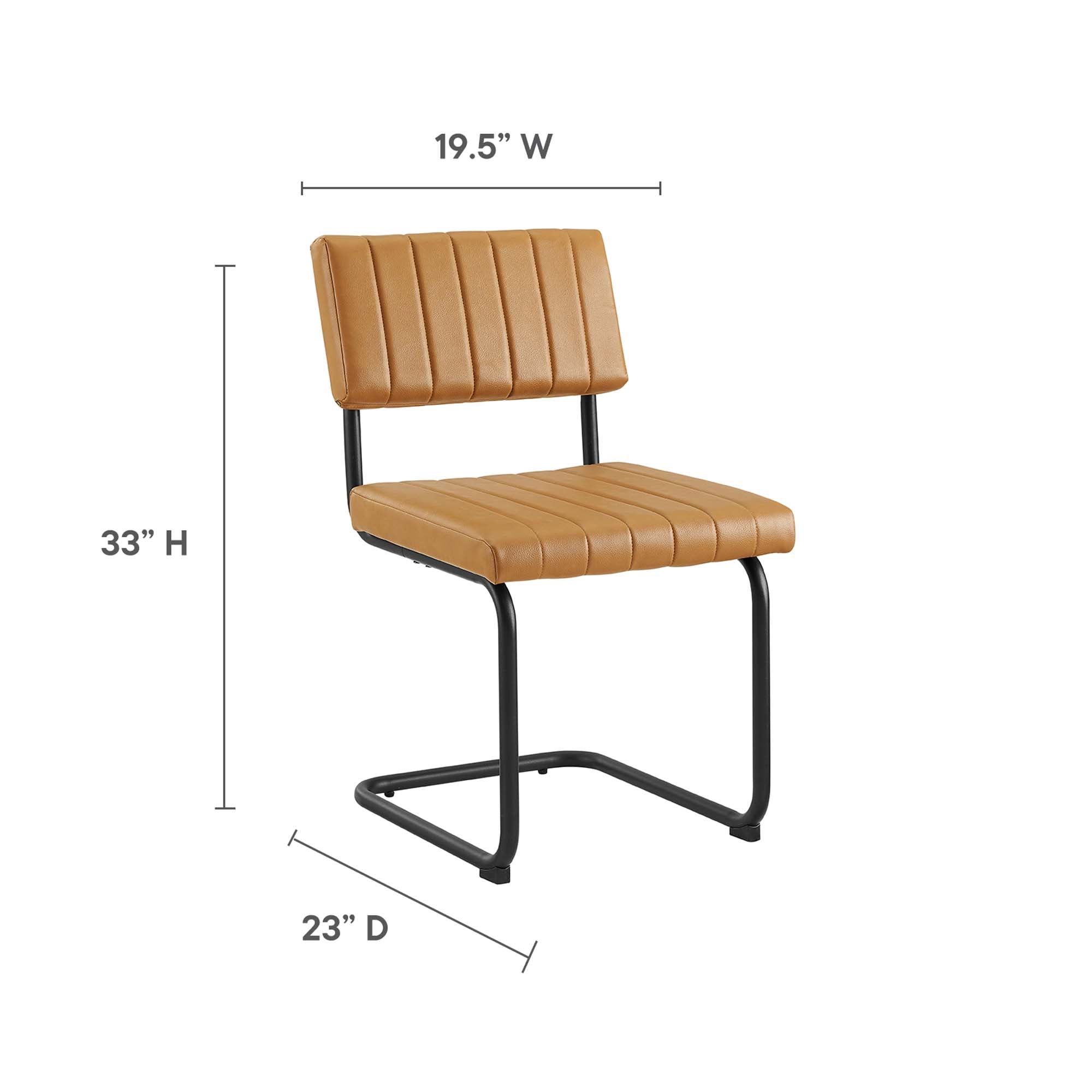Parity Vegan Leather Dining Side Chairs Set of 2 by Modway - Best Buy Furniture