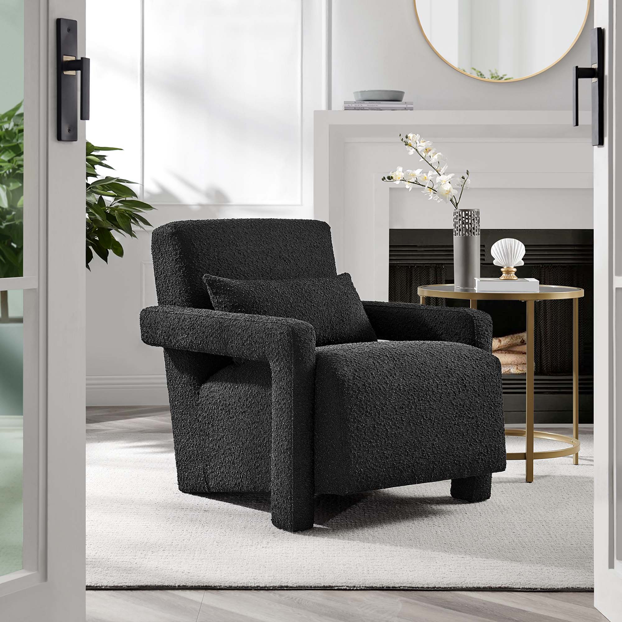 Mirage Boucle Upholstered Armchair