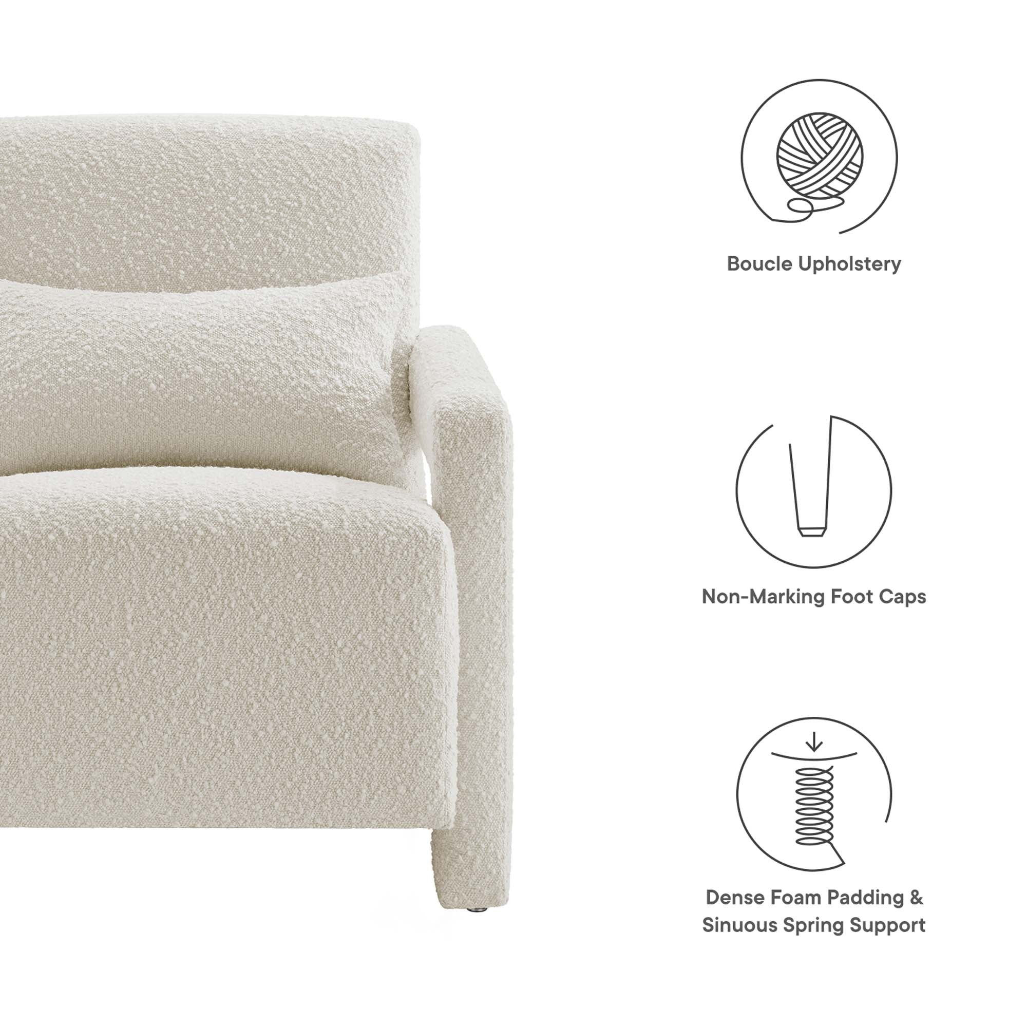 Mirage Boucle Upholstered Armchair by Modway - Best Buy Furniture