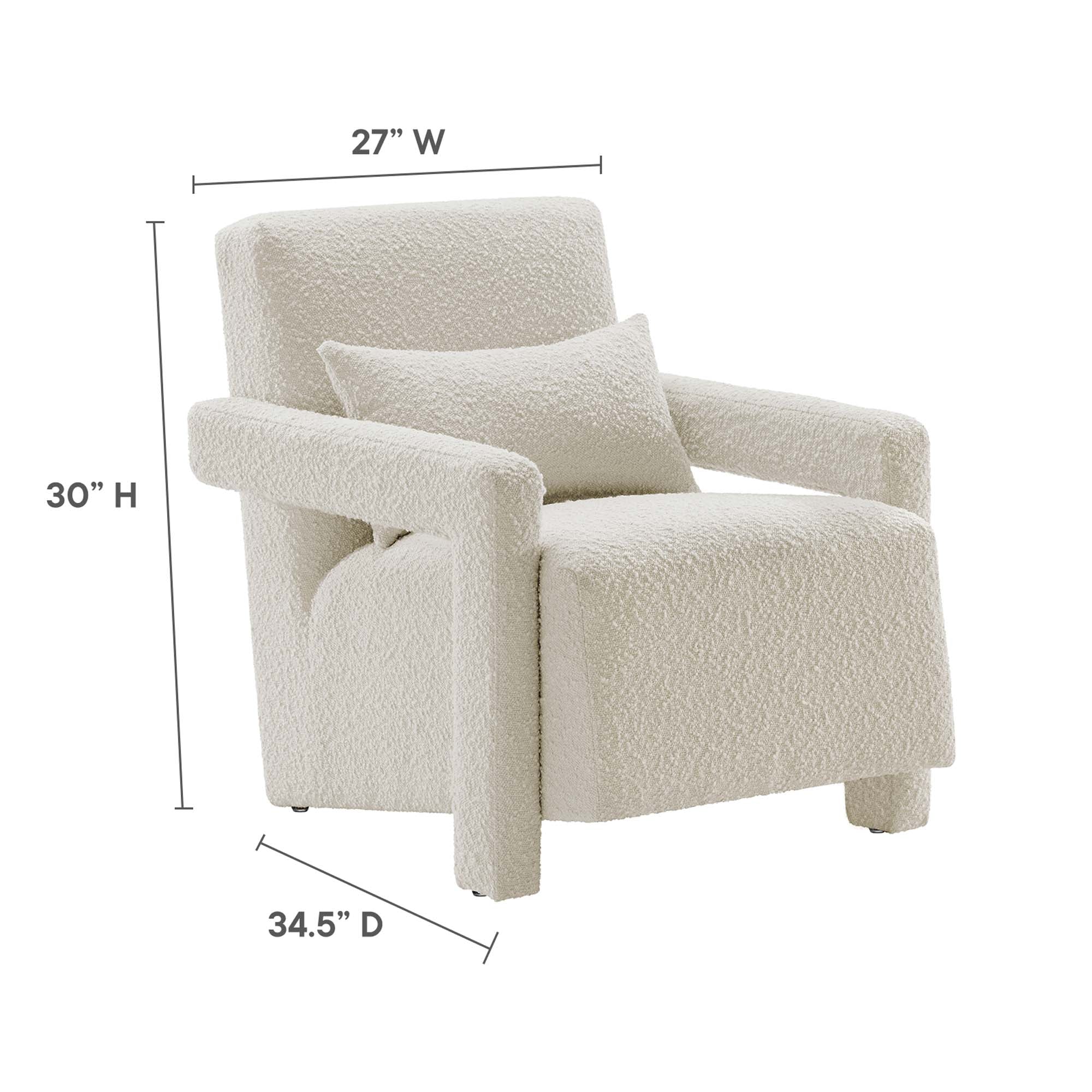 Mirage Boucle Upholstered Armchair by Modway - Best Buy Furniture