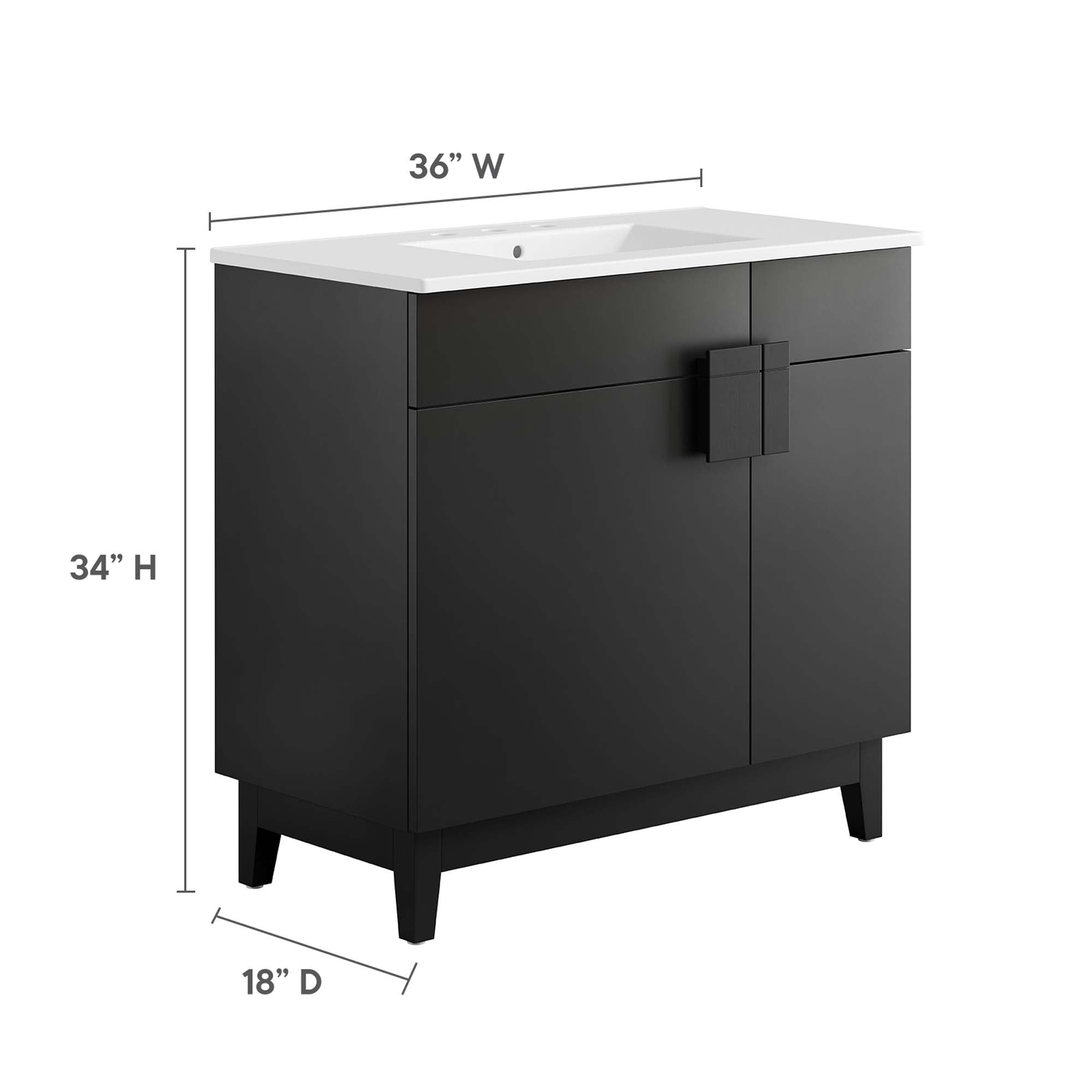 Miles 36� Bathroom Vanity by Modway - Best Buy Furniture